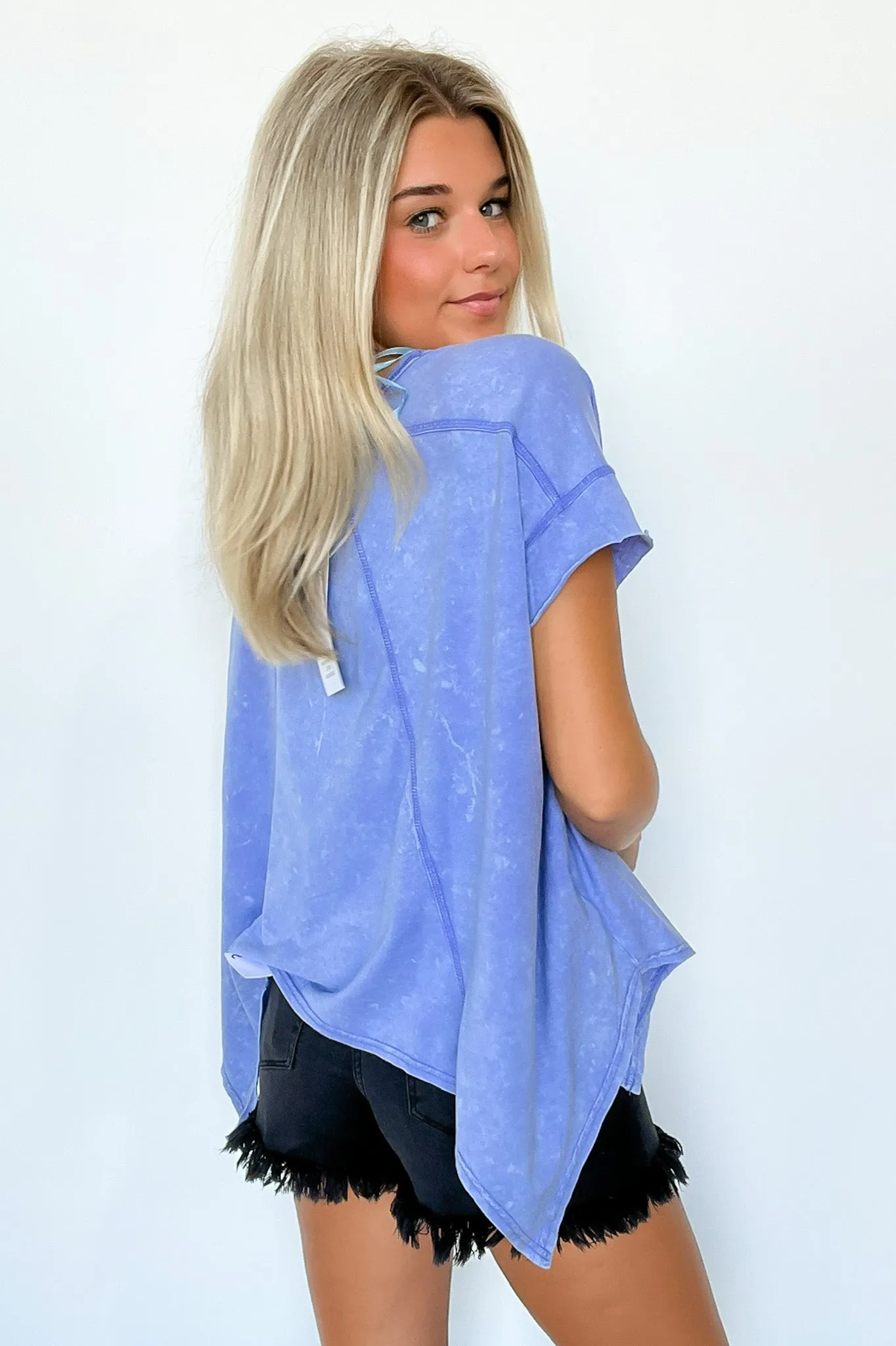 Roni Washed Relaxed Short Sleeve Top - FINAL SALE