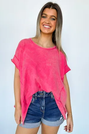 Roni Washed Relaxed Short Sleeve Top - FINAL SALE