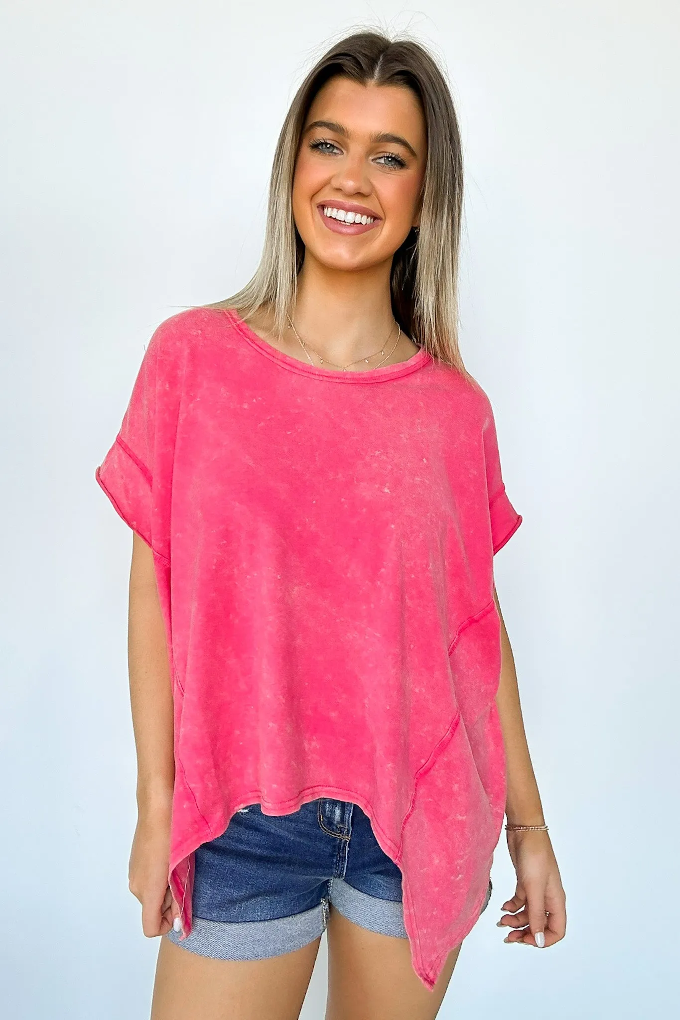 Roni Washed Relaxed Short Sleeve Top - FINAL SALE