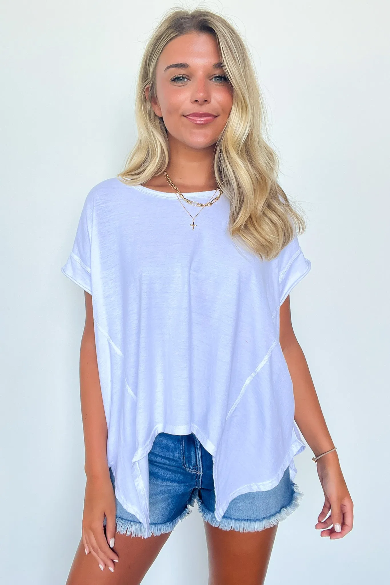 Roni Washed Relaxed Short Sleeve Top - FINAL SALE