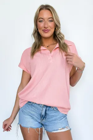 Rosario Cap Sleeve Collared Top