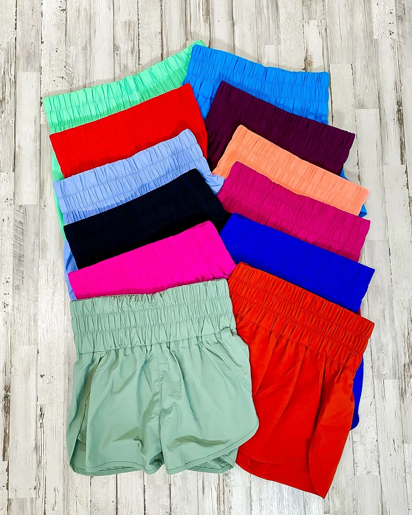 Running Errands High Waist Smocked Waist Shorts - BACK IN STOCK