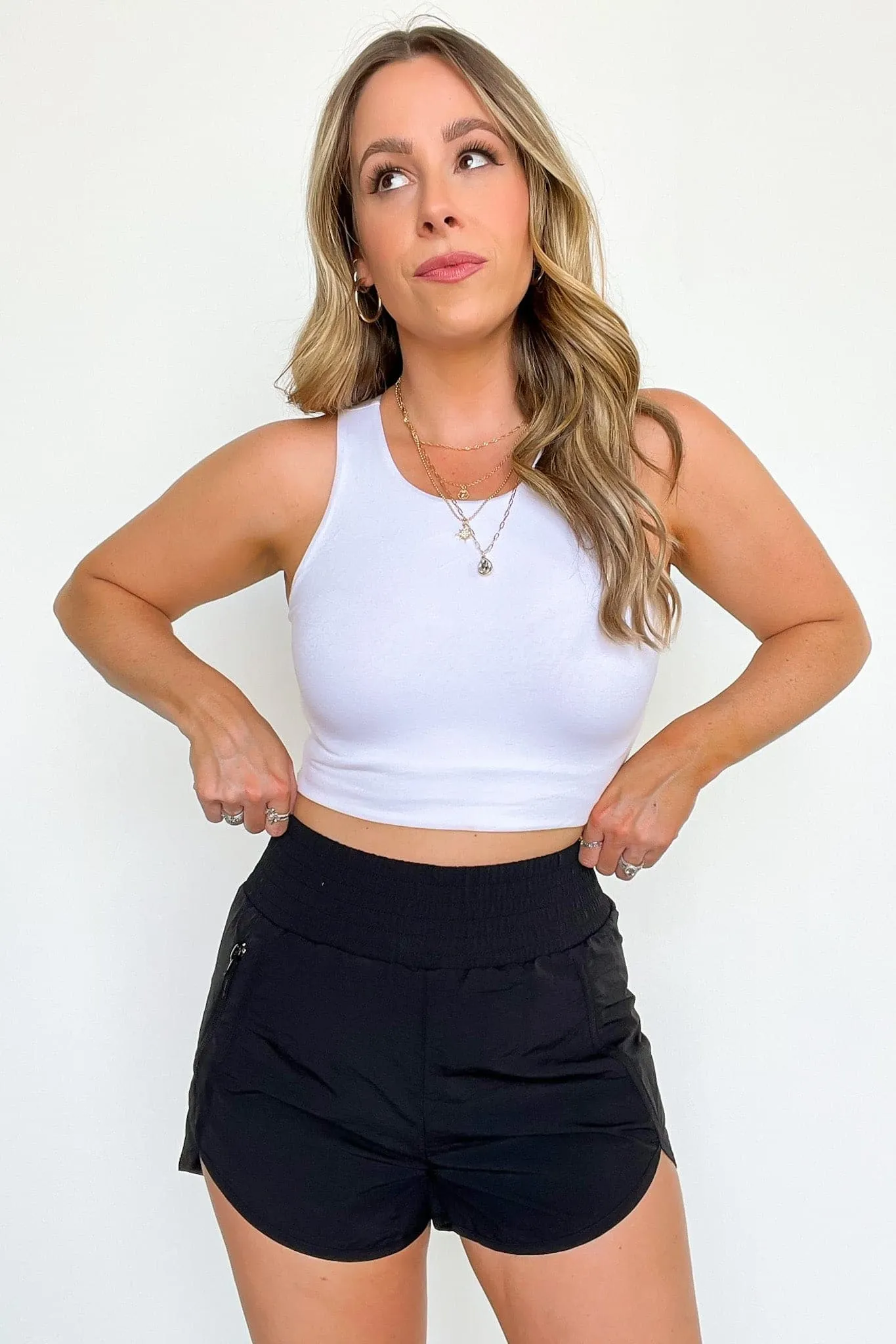 Running the Game Smocked Waist Shorts - FINAL SALE