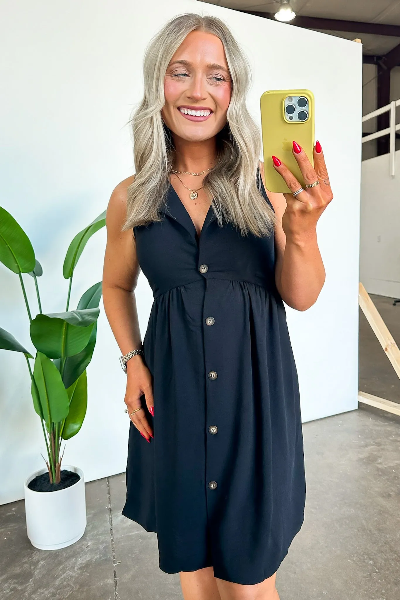 San Gabriel Button Down Collared Dress - FINAL SALE