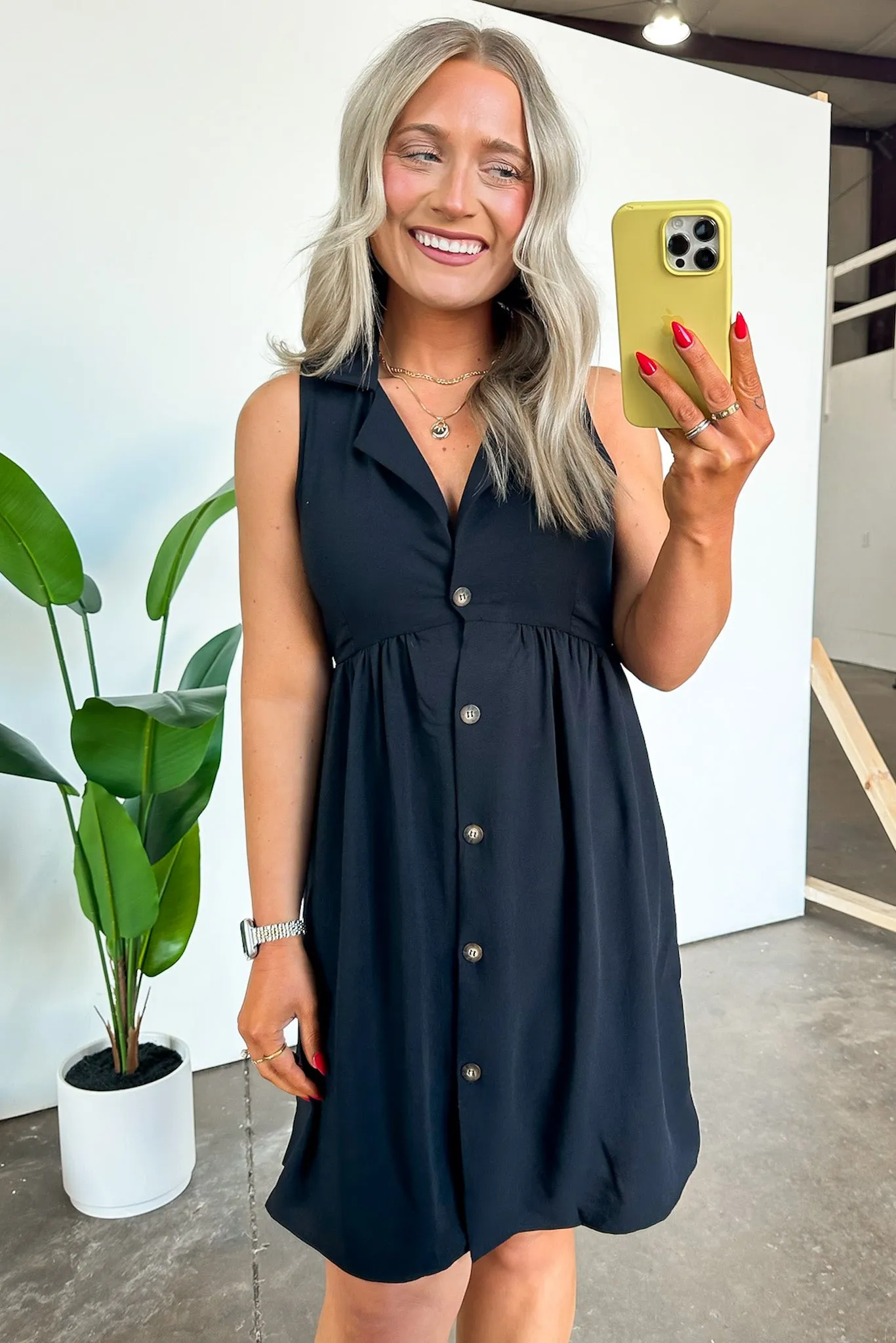 San Gabriel Button Down Collared Dress - FINAL SALE