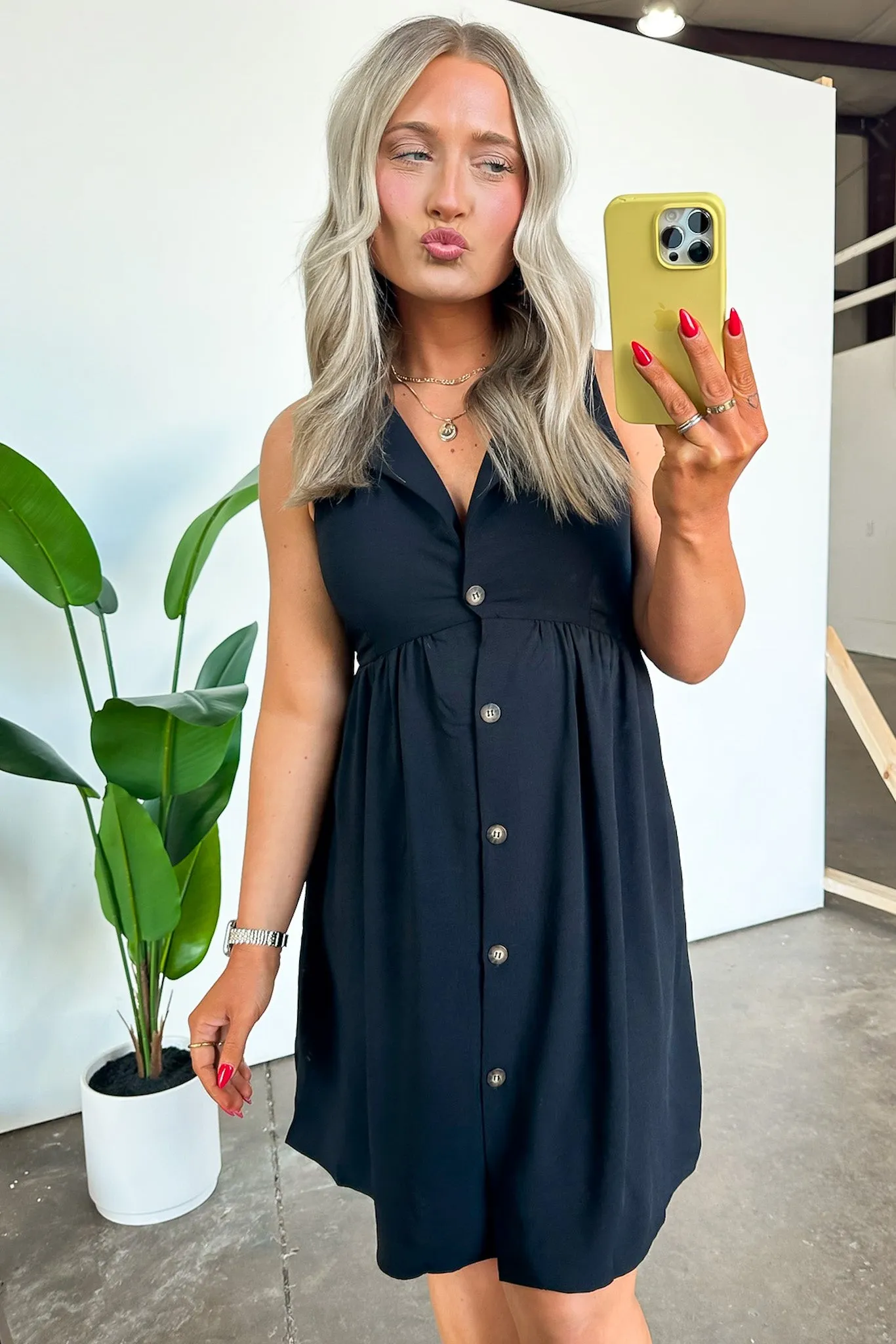 San Gabriel Button Down Collared Dress - FINAL SALE
