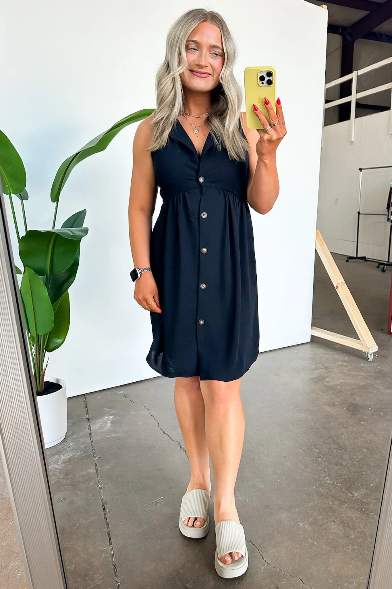 San Gabriel Button Down Collared Dress - FINAL SALE