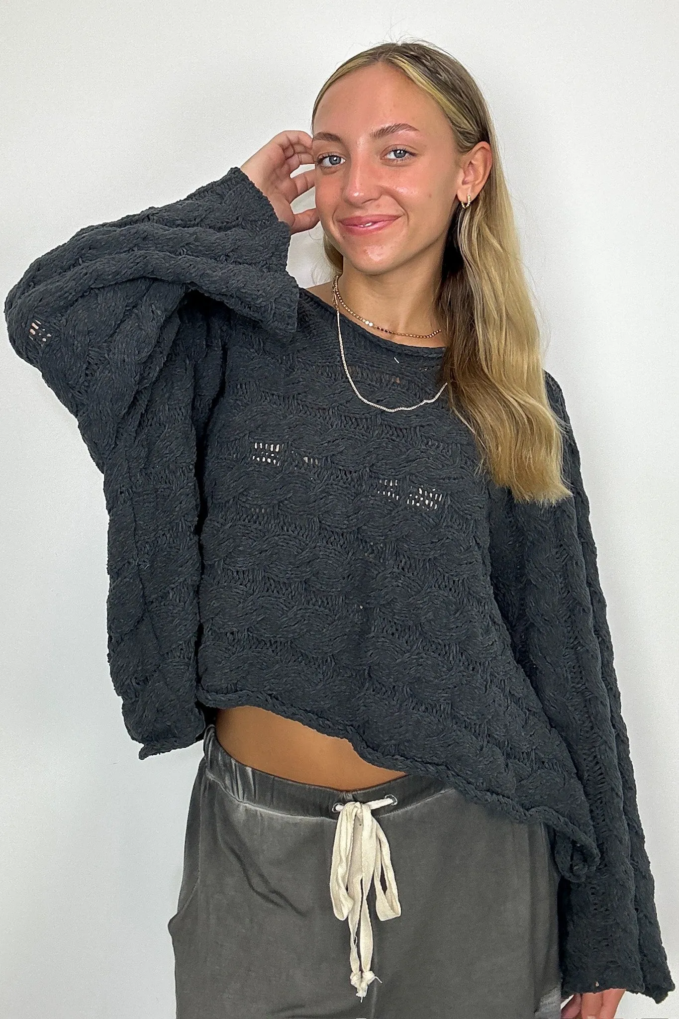 Sara Bell Sleeve Chenille Knit Sweater - FINAL SALE