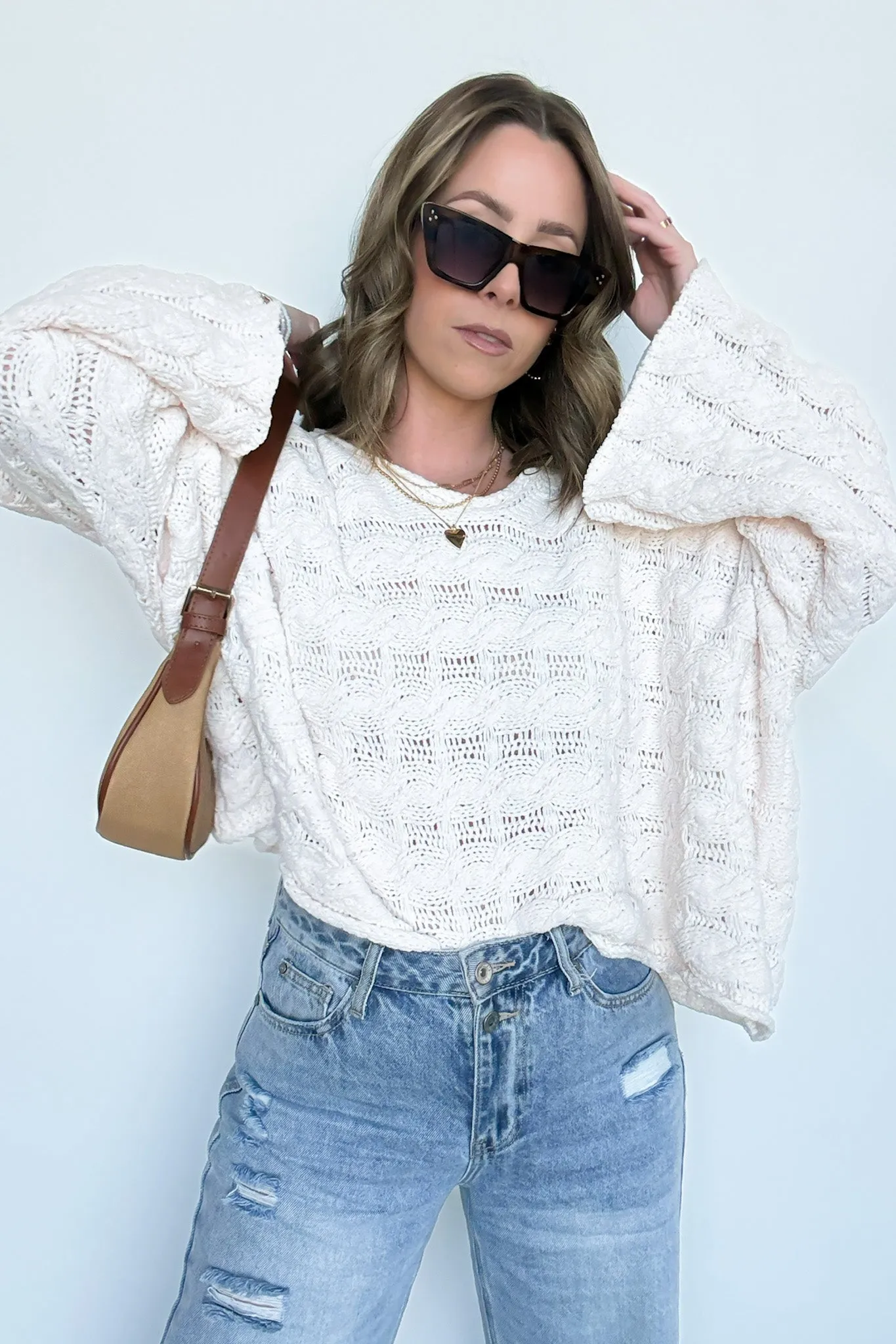 Sara Bell Sleeve Chenille Knit Sweater - FINAL SALE