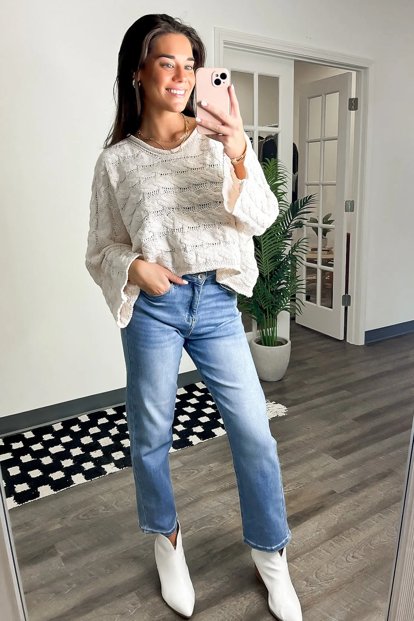 Sara Bell Sleeve Chenille Knit Sweater - FINAL SALE