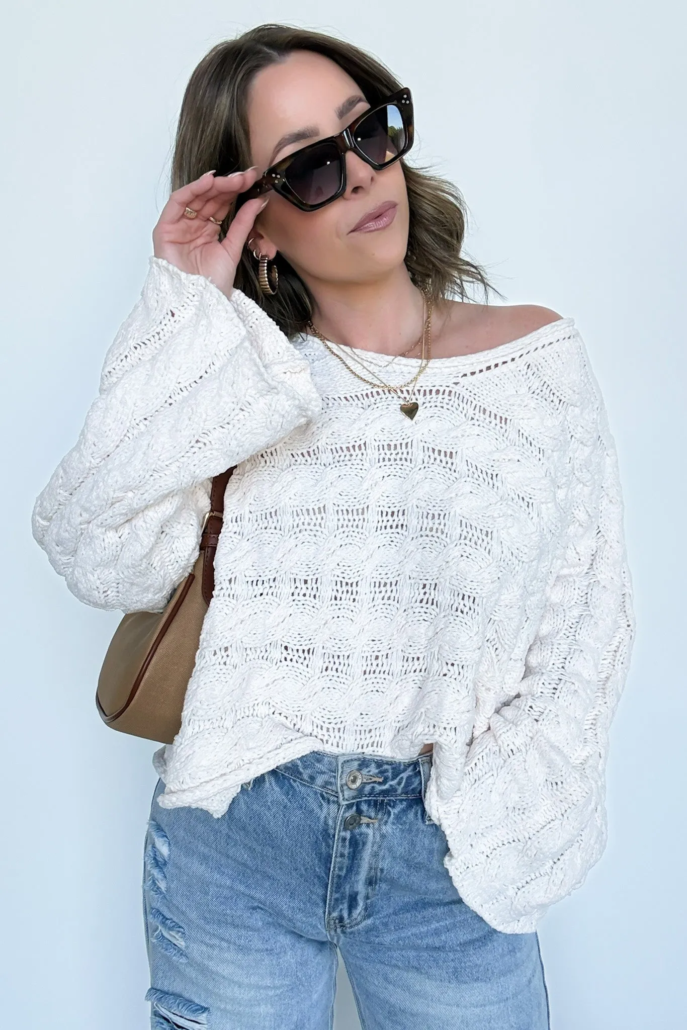 Sara Bell Sleeve Chenille Knit Sweater - FINAL SALE