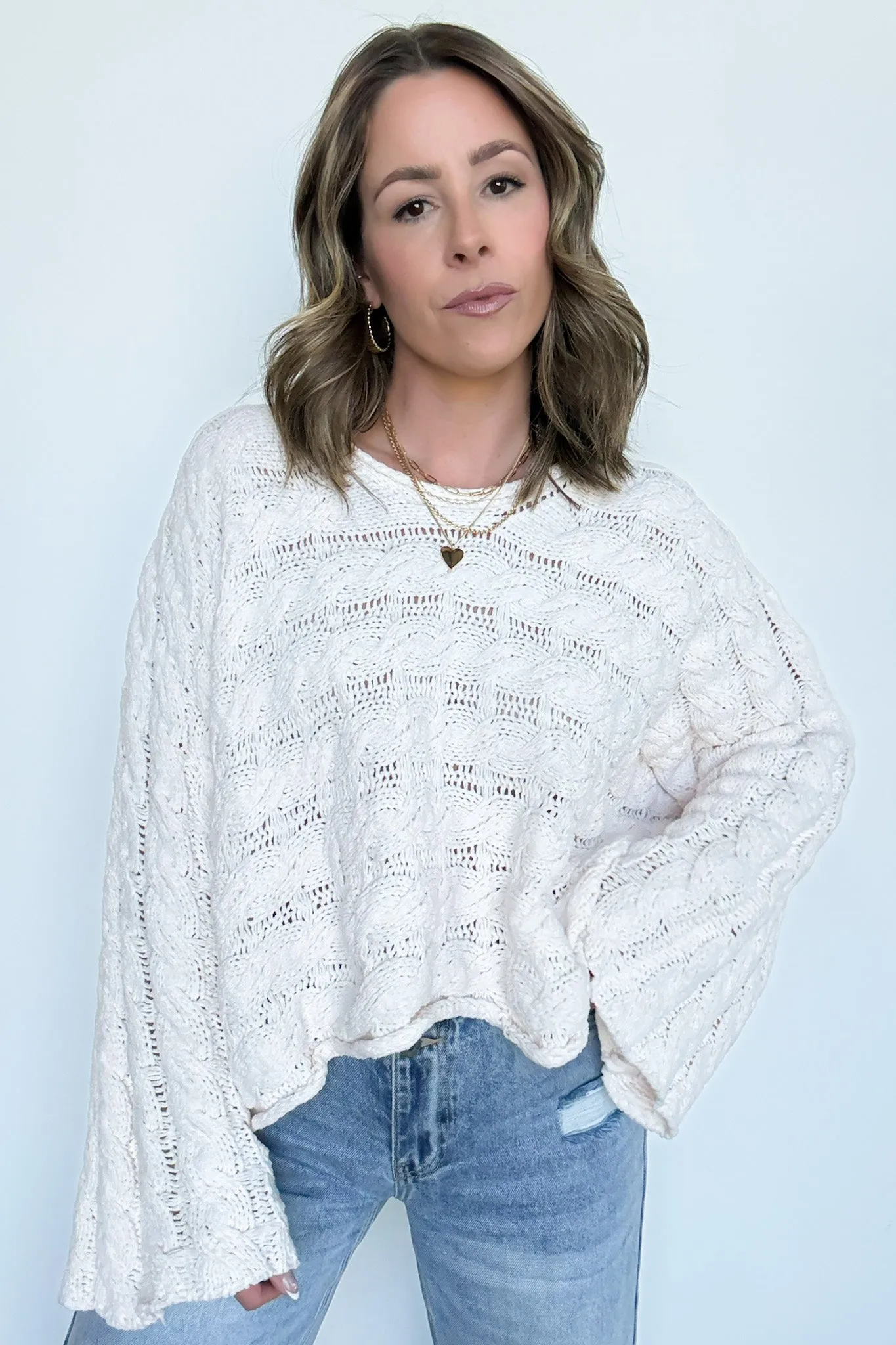 Sara Bell Sleeve Chenille Knit Sweater - FINAL SALE