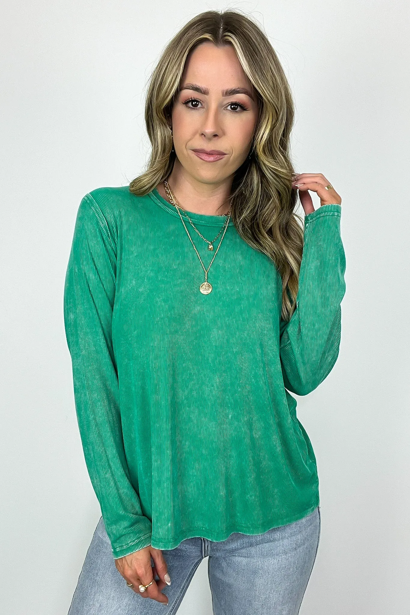 Sarinah Washed Ribbed Scoop Neck Top - BACK IN STOCK