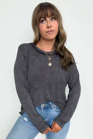 Sarinah Washed Ribbed Scoop Neck Top - BACK IN STOCK