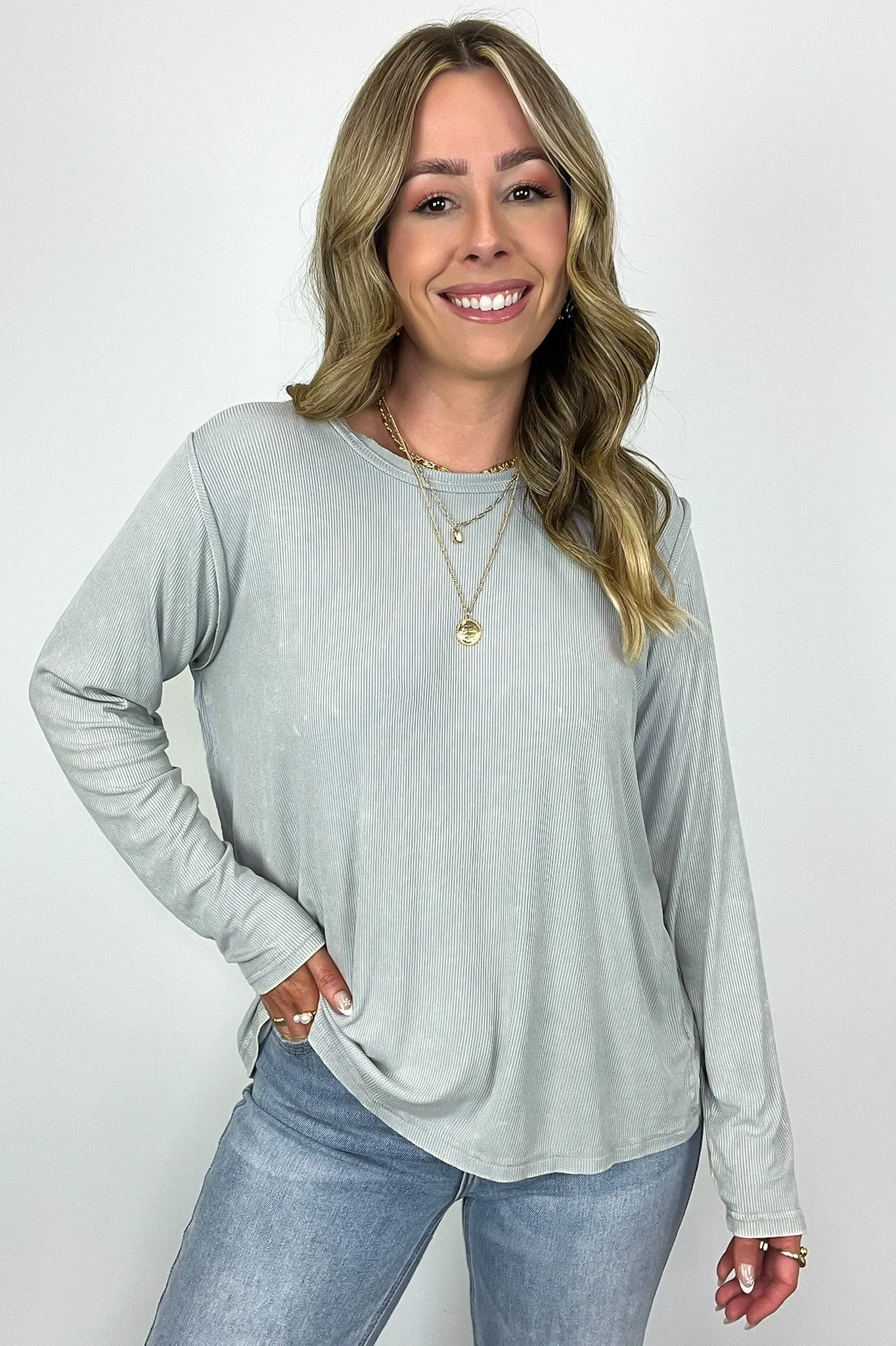 Sarinah Washed Ribbed Scoop Neck Top - BACK IN STOCK