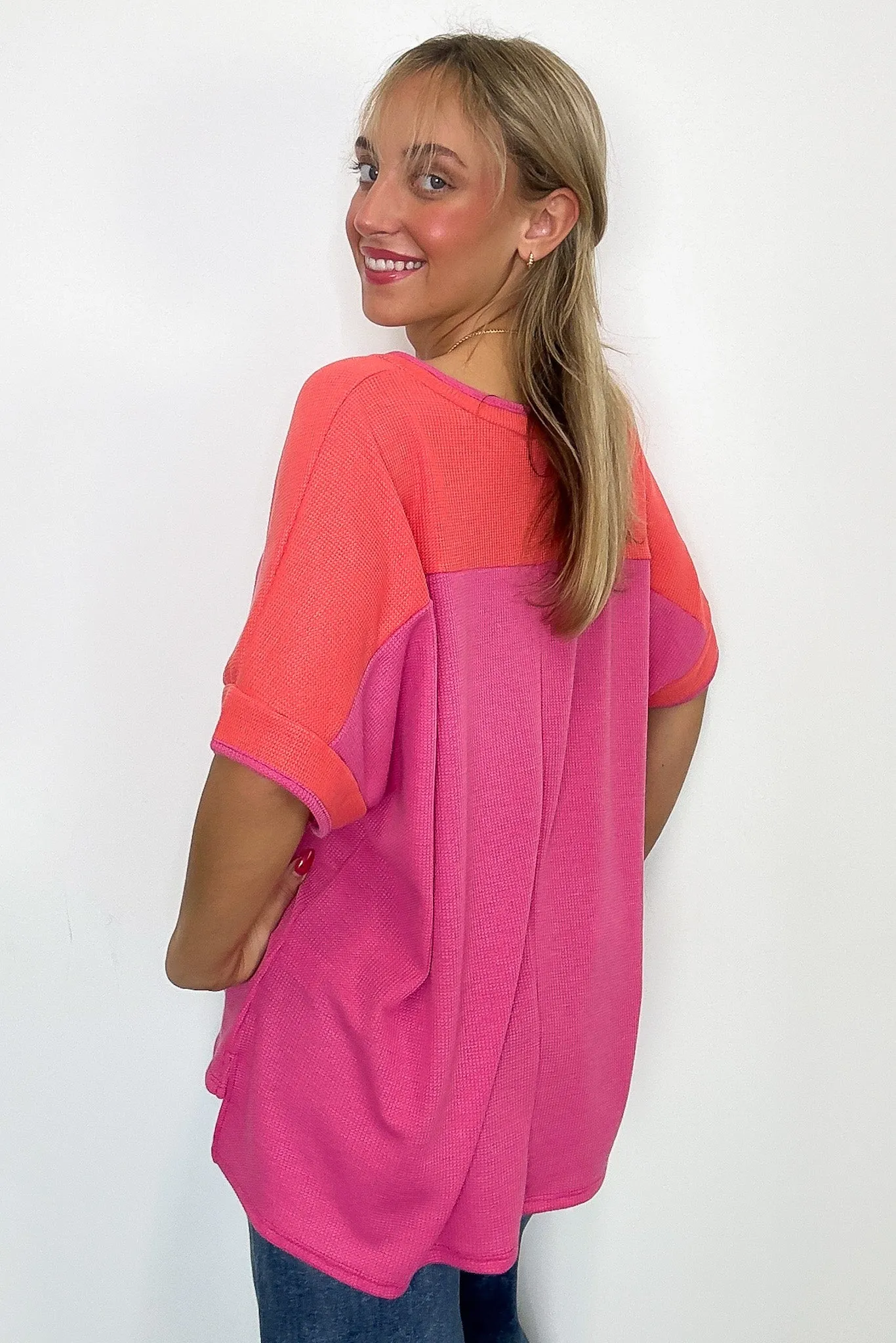 Savena Color Block Relaxed Top