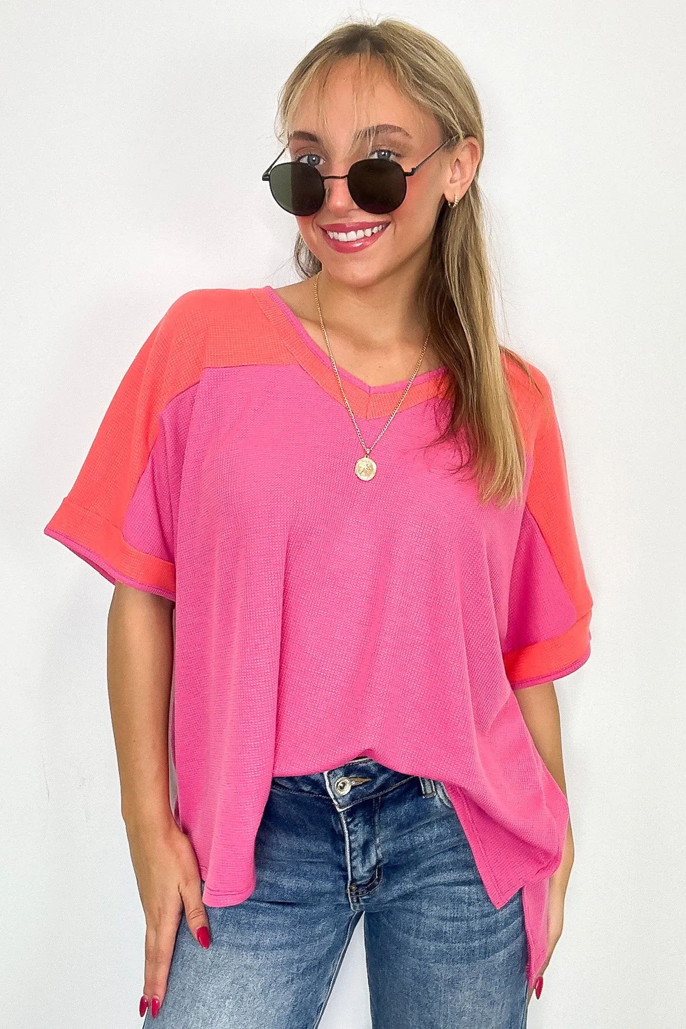 Savena Color Block Relaxed Top