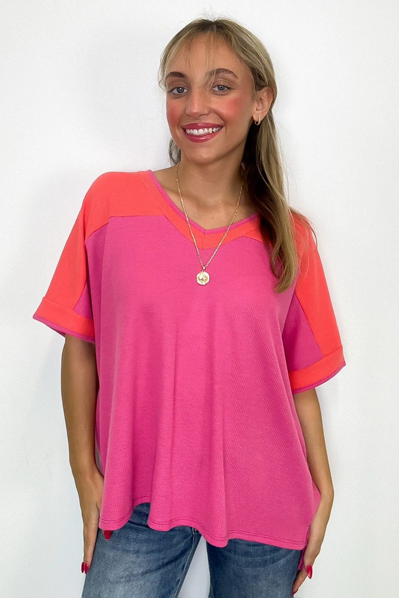 Savena Color Block Relaxed Top