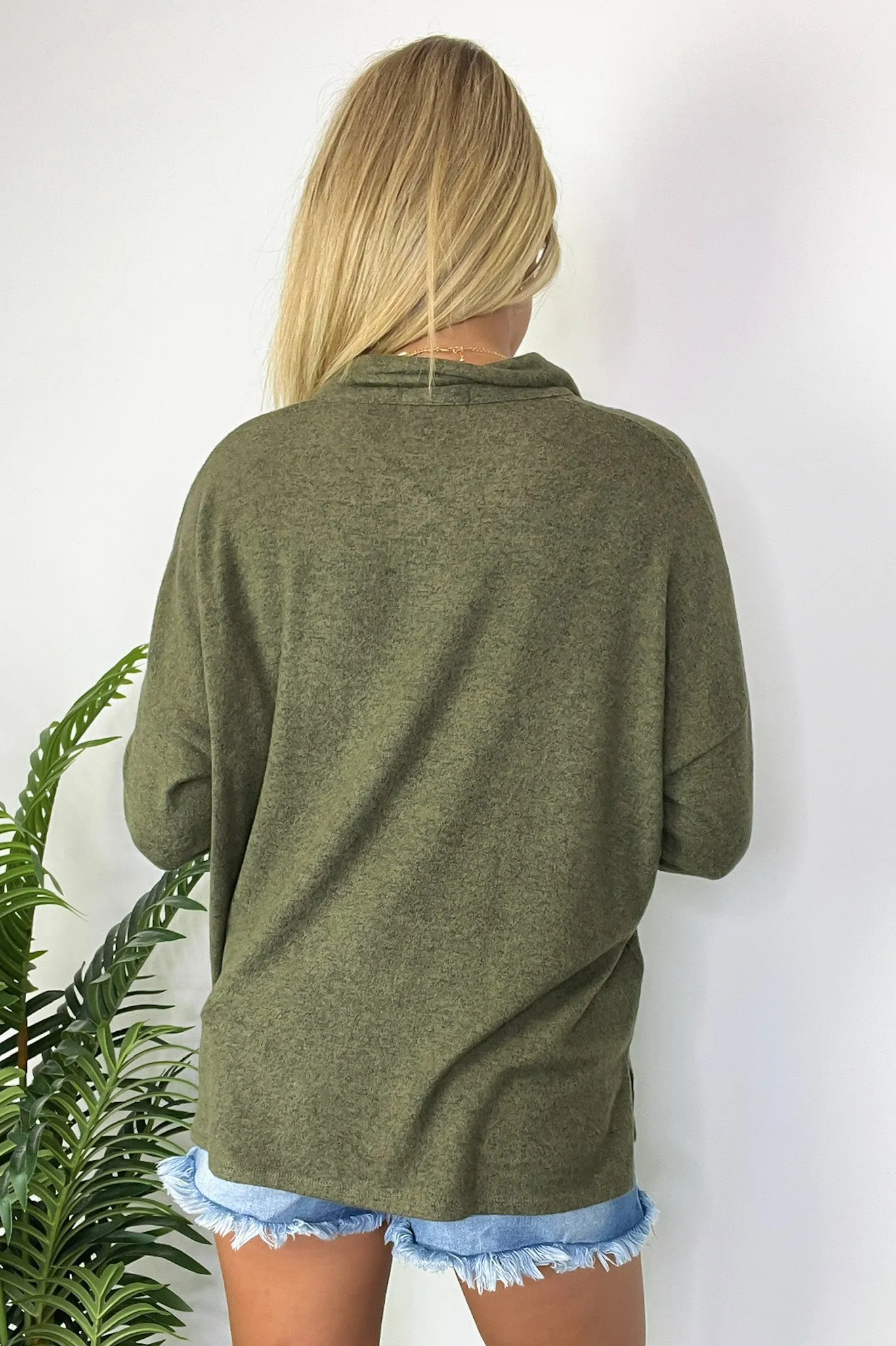 Seasonal Aesthetic Button Henley Collared Top - FINAL SALE