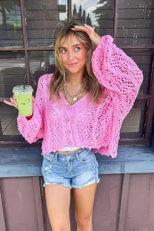 Sena Oversized Crochet Cardigan