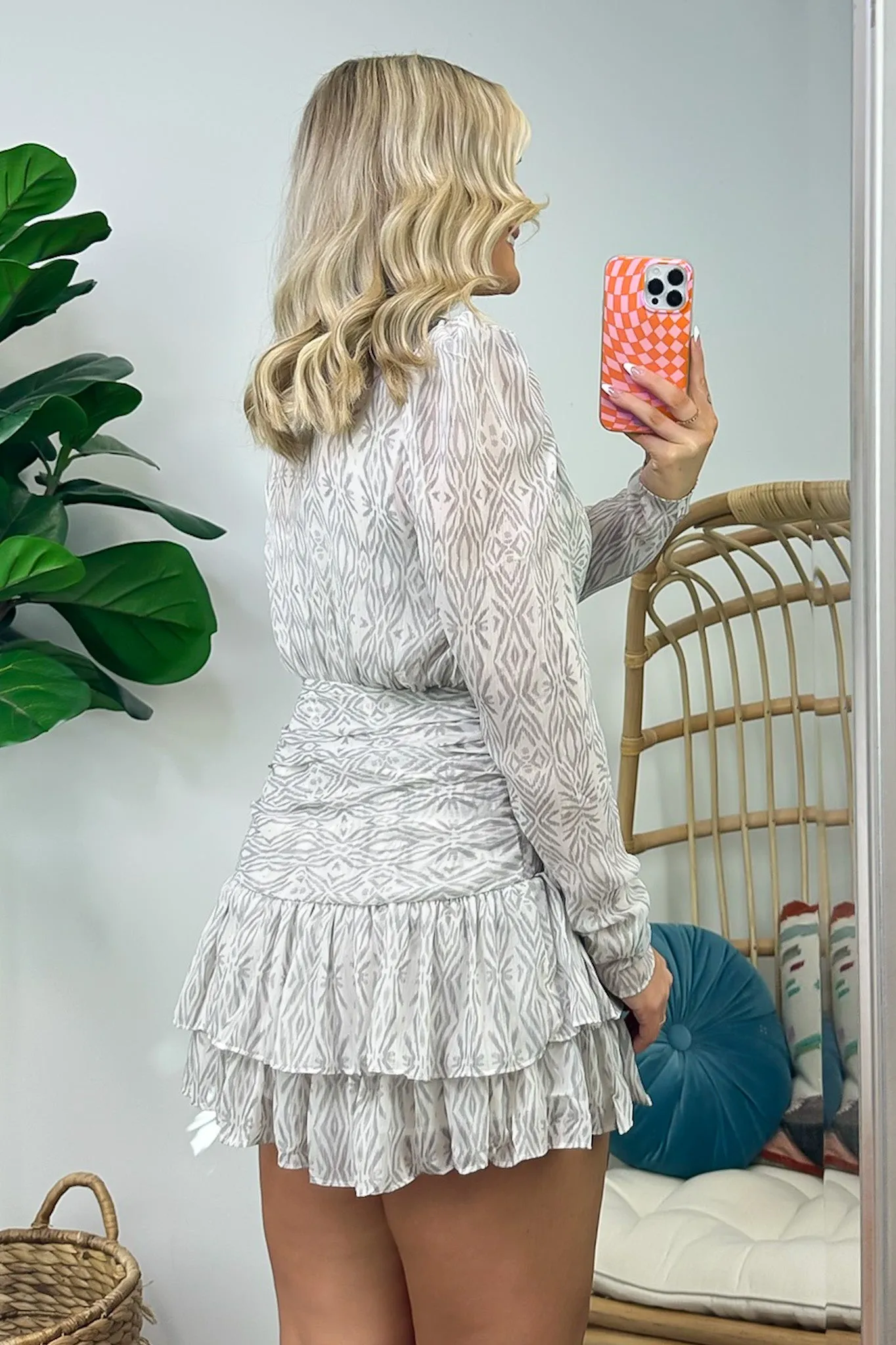 Shades of Gray Ruffle Dress - FINAL SALE