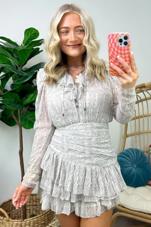 Shades of Gray Ruffle Dress - FINAL SALE