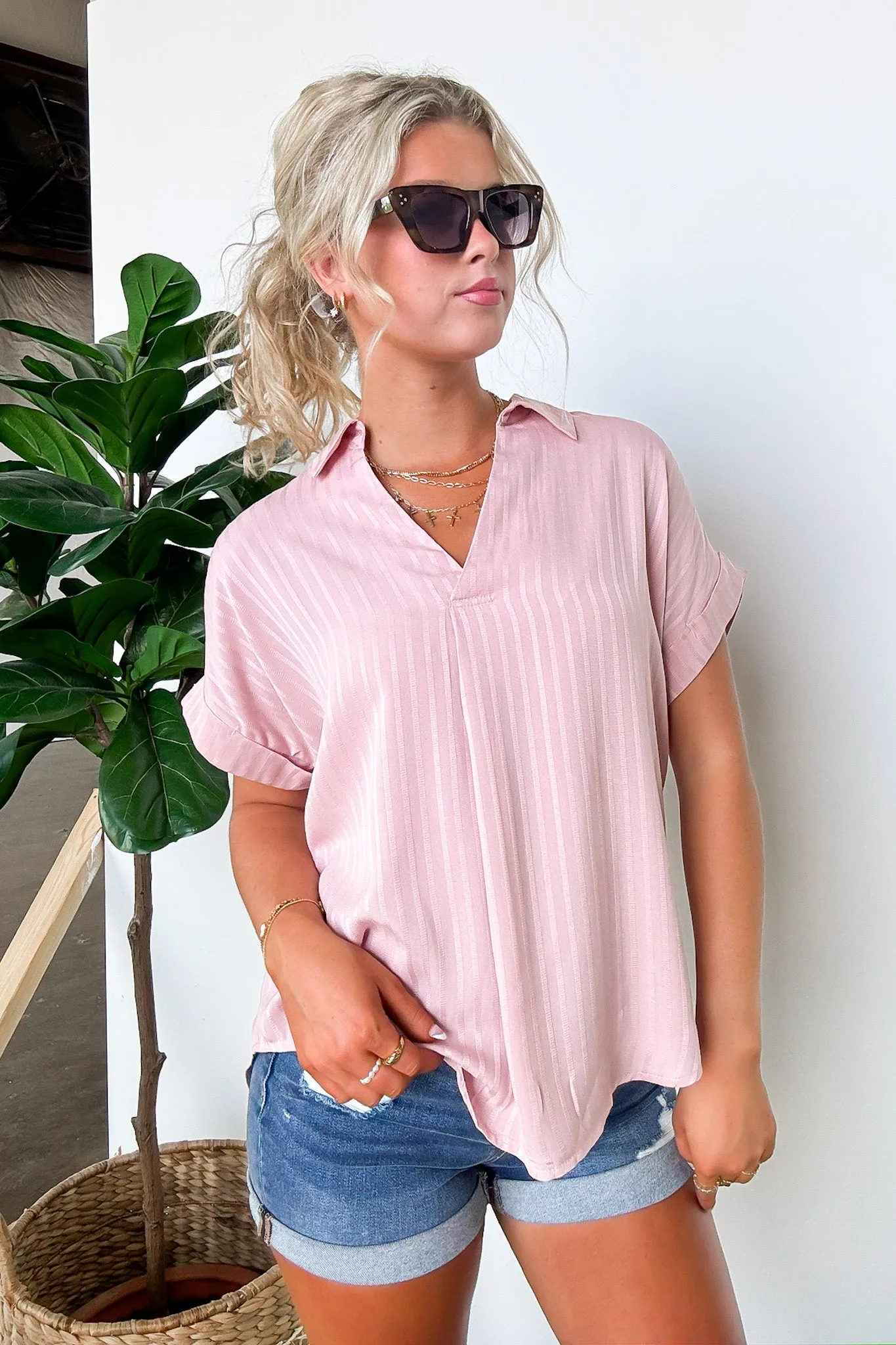 Shiloe Striped V-Neck Top - BACK IN STOCK