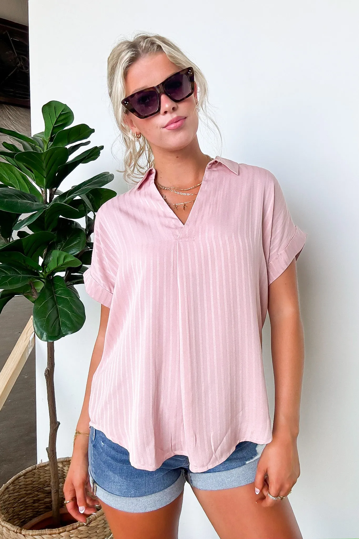 Shiloe Striped V-Neck Top - BACK IN STOCK