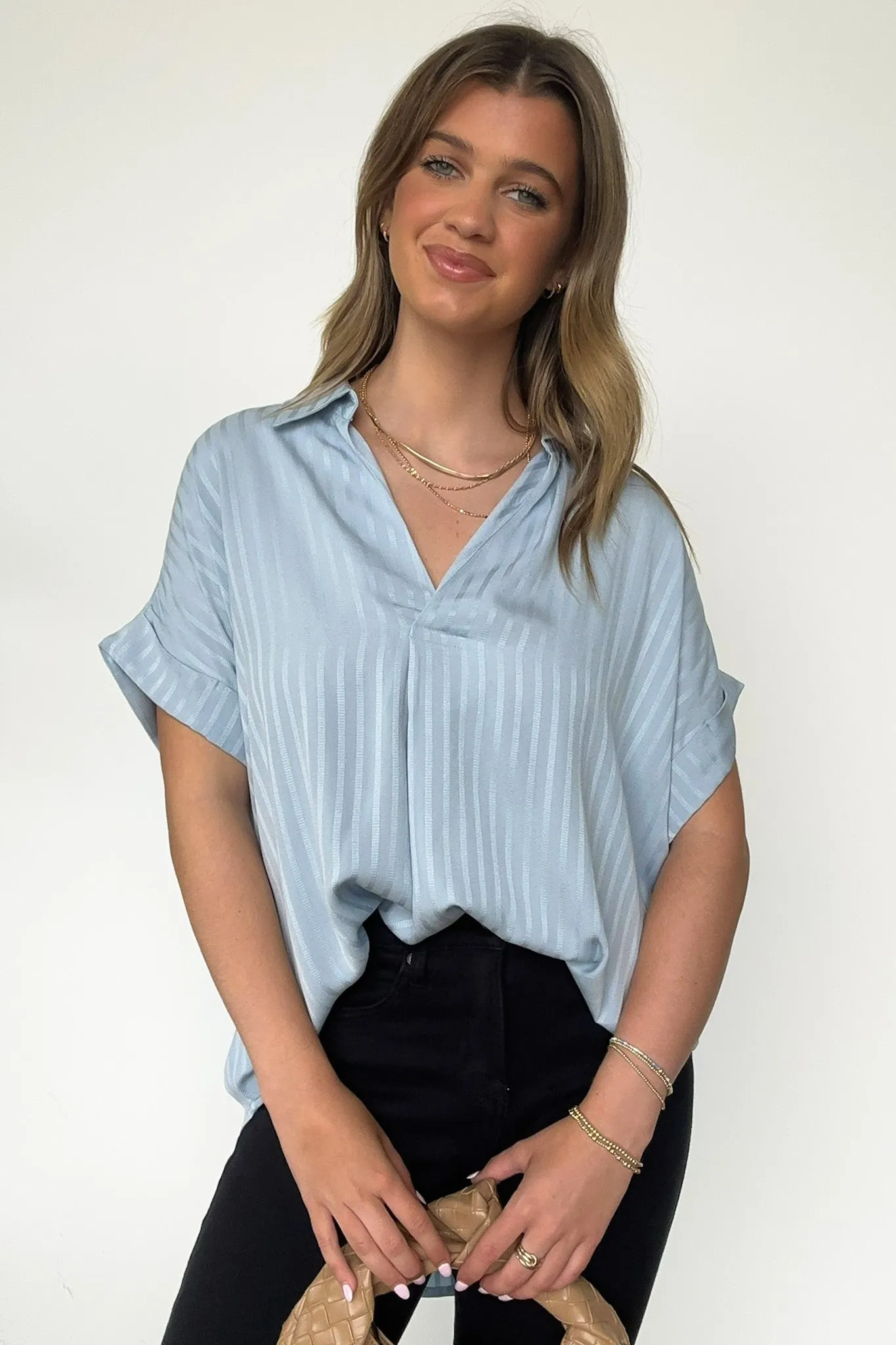 Shiloe Striped V-Neck Top - BACK IN STOCK