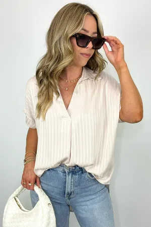 Shiloe Striped V-Neck Top - BACK IN STOCK