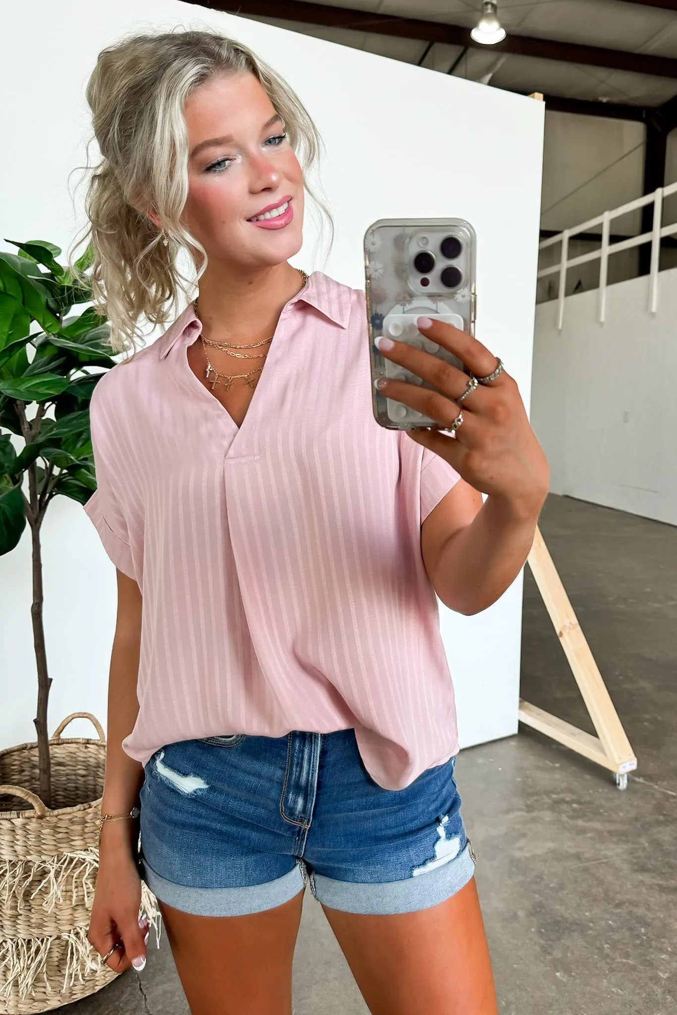 Shiloe Striped V-Neck Top - BACK IN STOCK