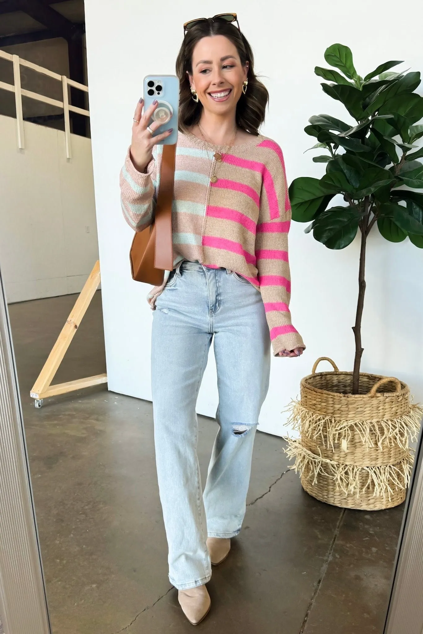 Simple Endeavor Color Block Striped Knit Sweater - FINAL SALE