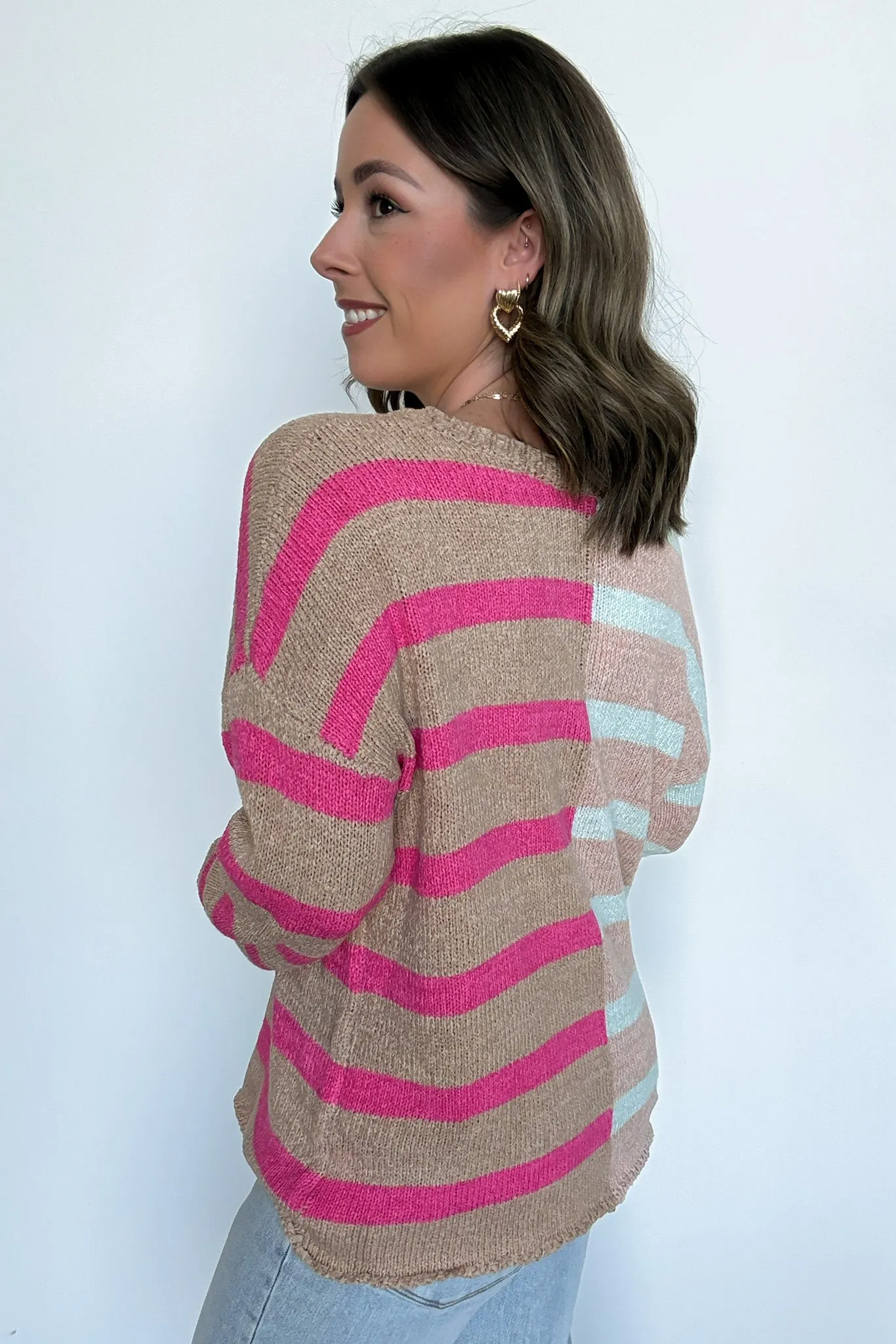 Simple Endeavor Color Block Striped Knit Sweater - FINAL SALE