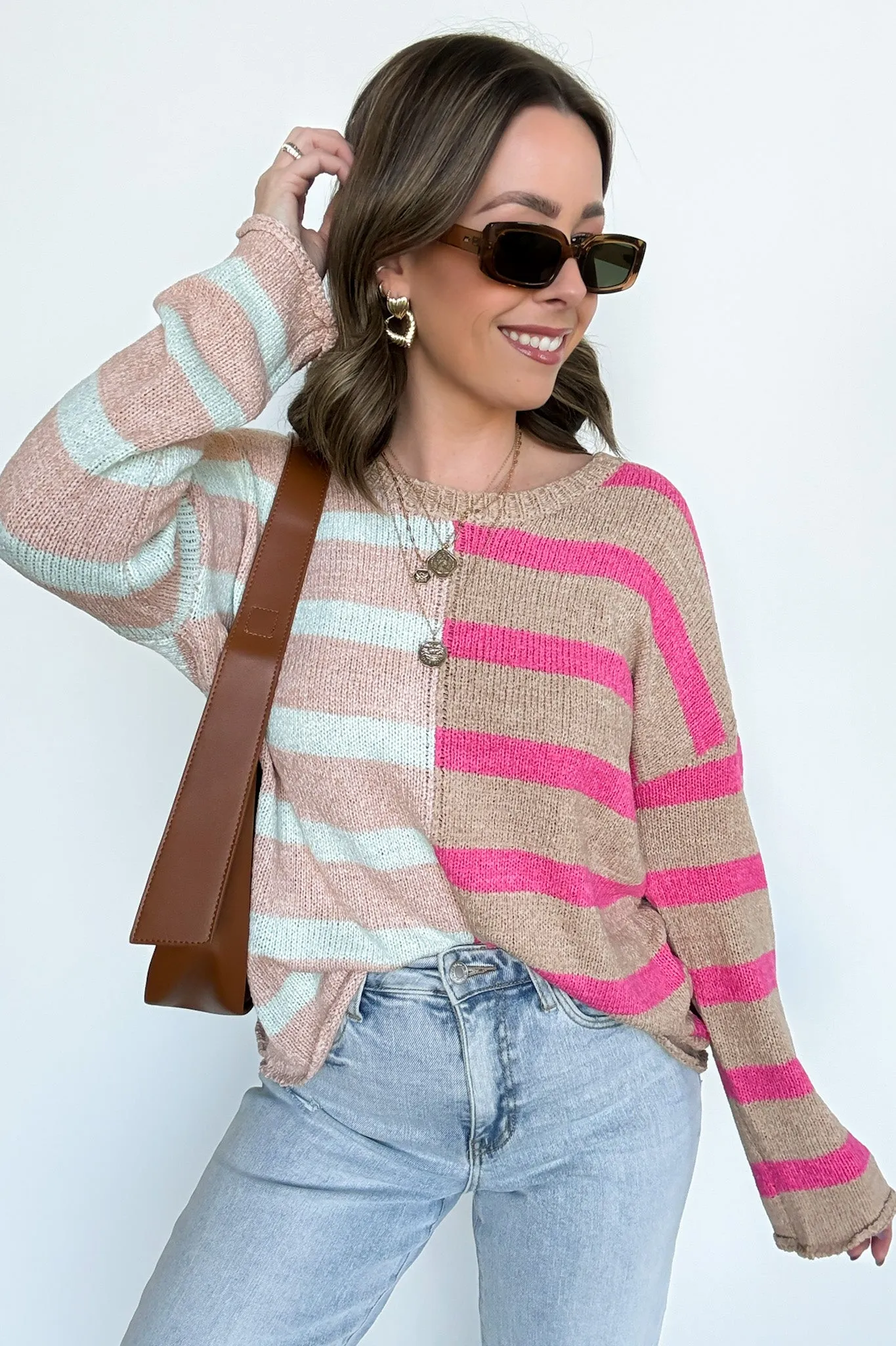 Simple Endeavor Color Block Striped Knit Sweater - FINAL SALE