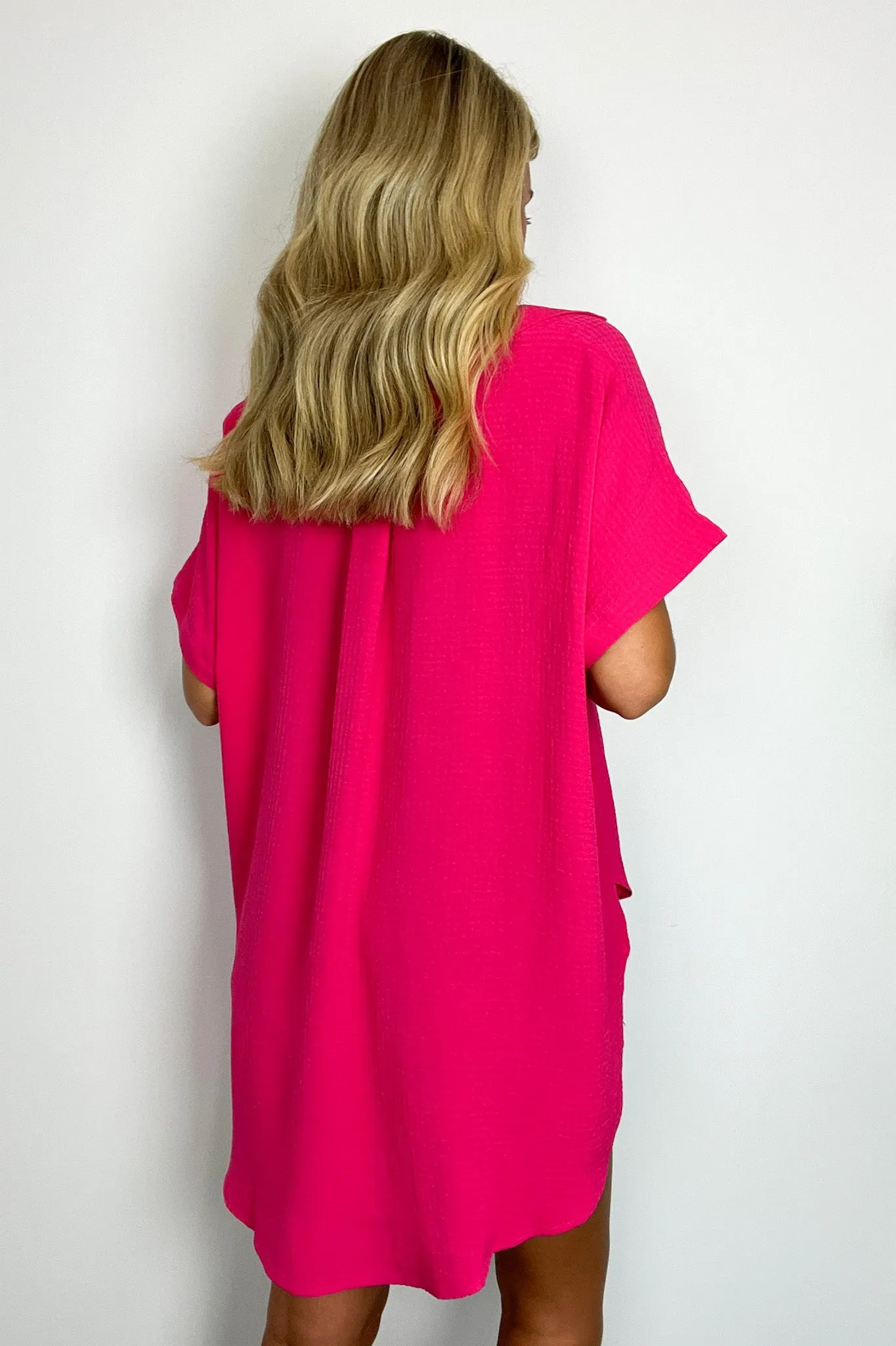 Soliene Textured Short Sleeve Button Down Top - FINAL SALE