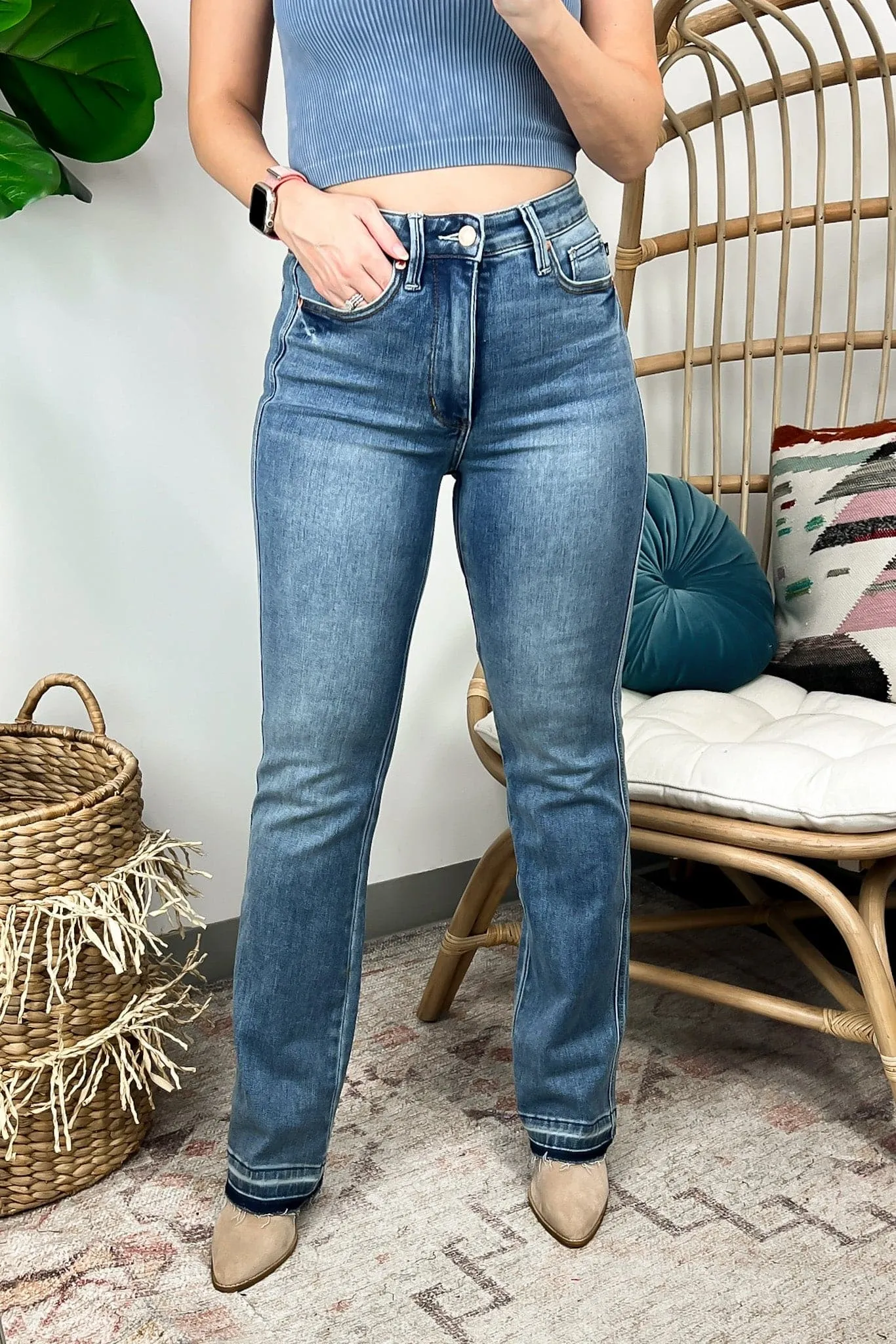 Sophia High Waist Control Top Slim Boot Jeans - Judy Blue