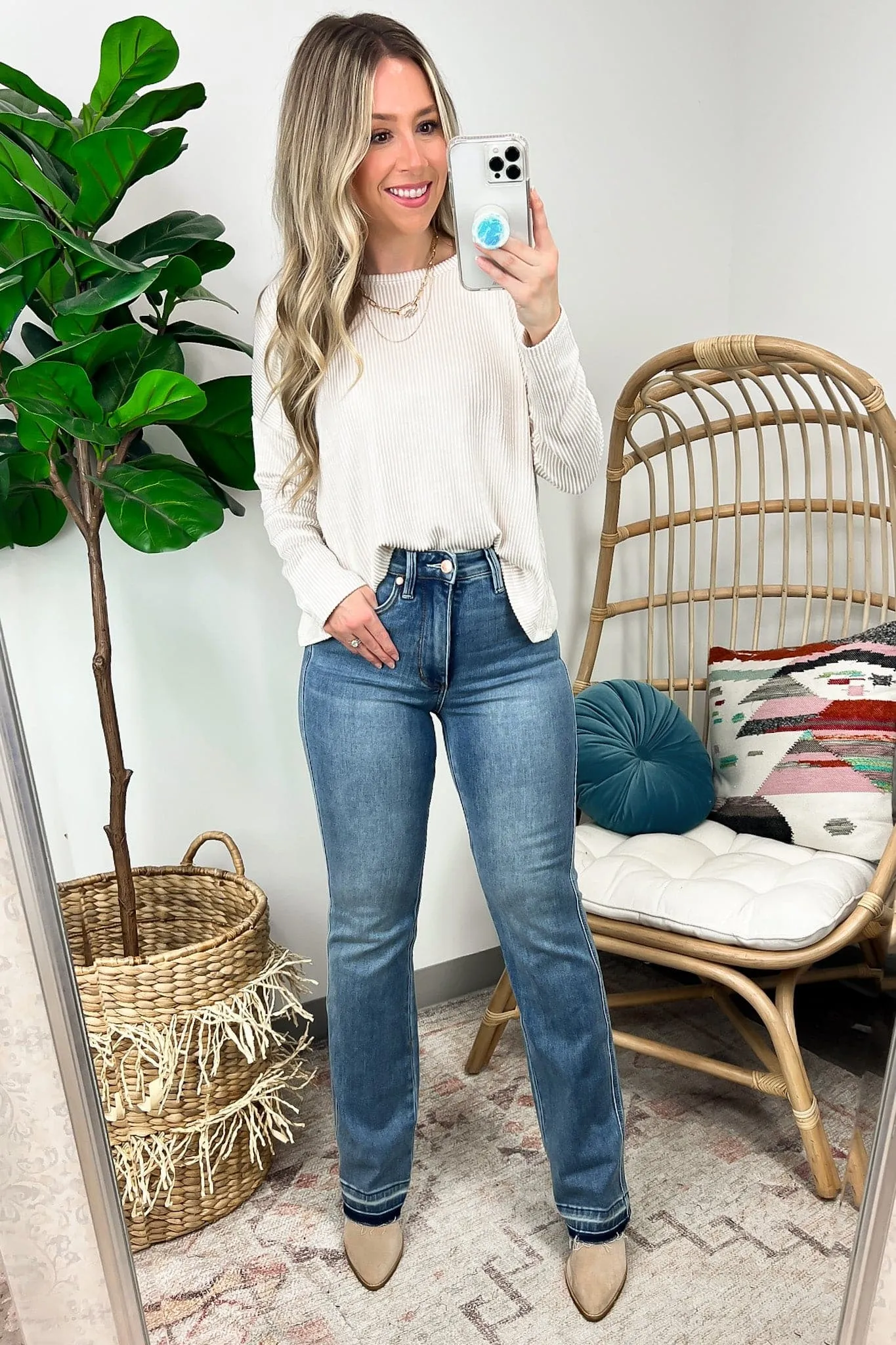 Sophia High Waist Control Top Slim Boot Jeans - Judy Blue