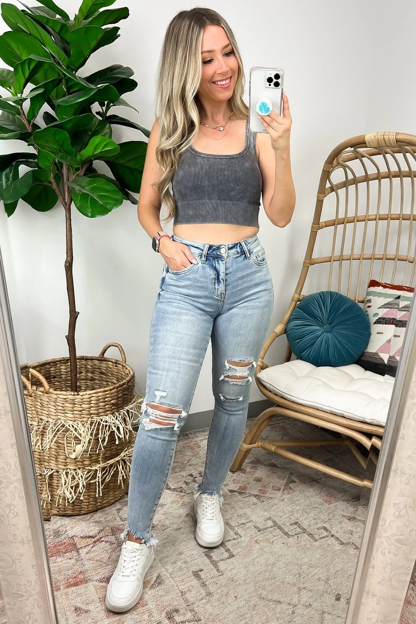 Sorai High Rise Distressed Skinny Jeans - FINAL SALE