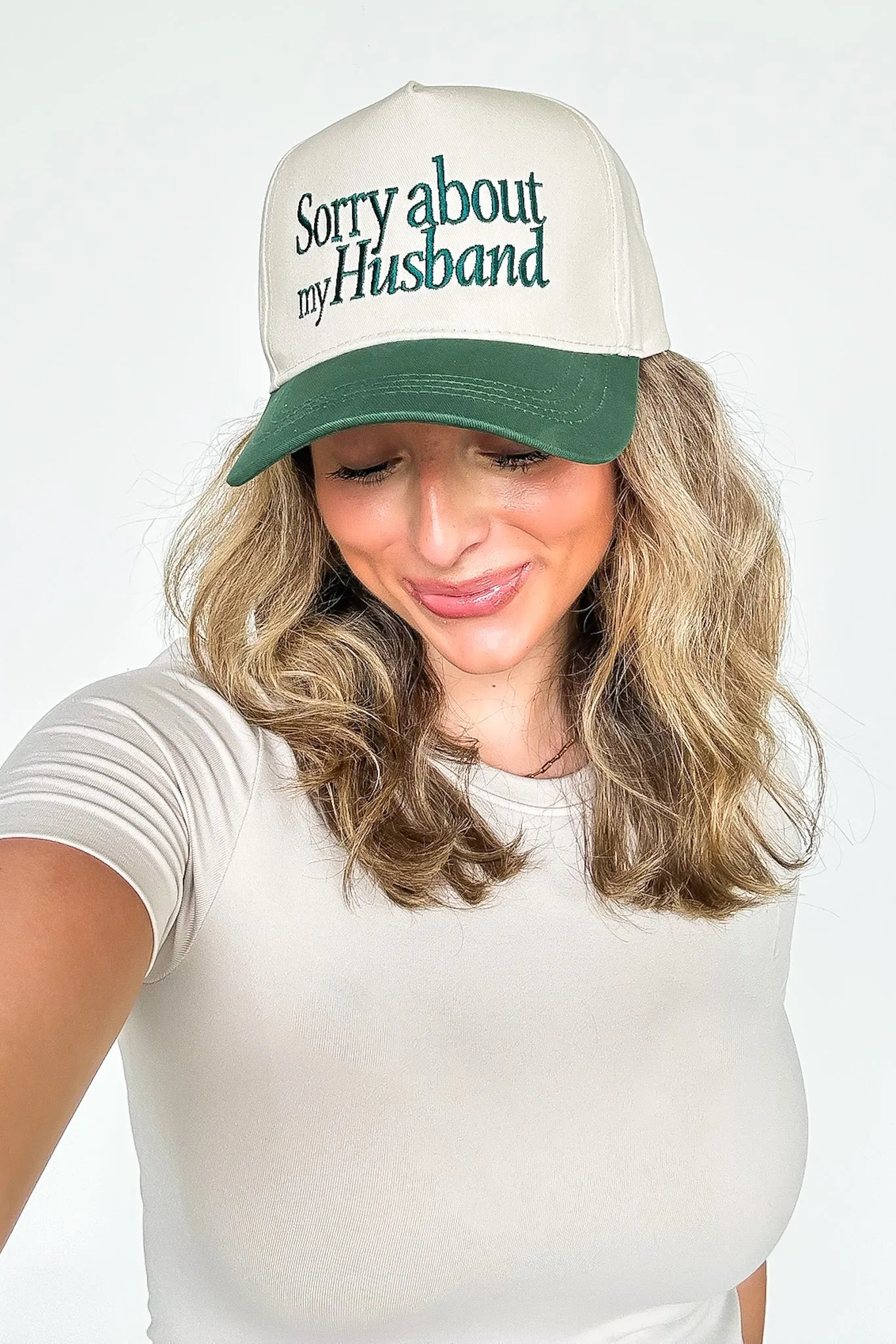 Sorry About My Husband Embroidered Hat
