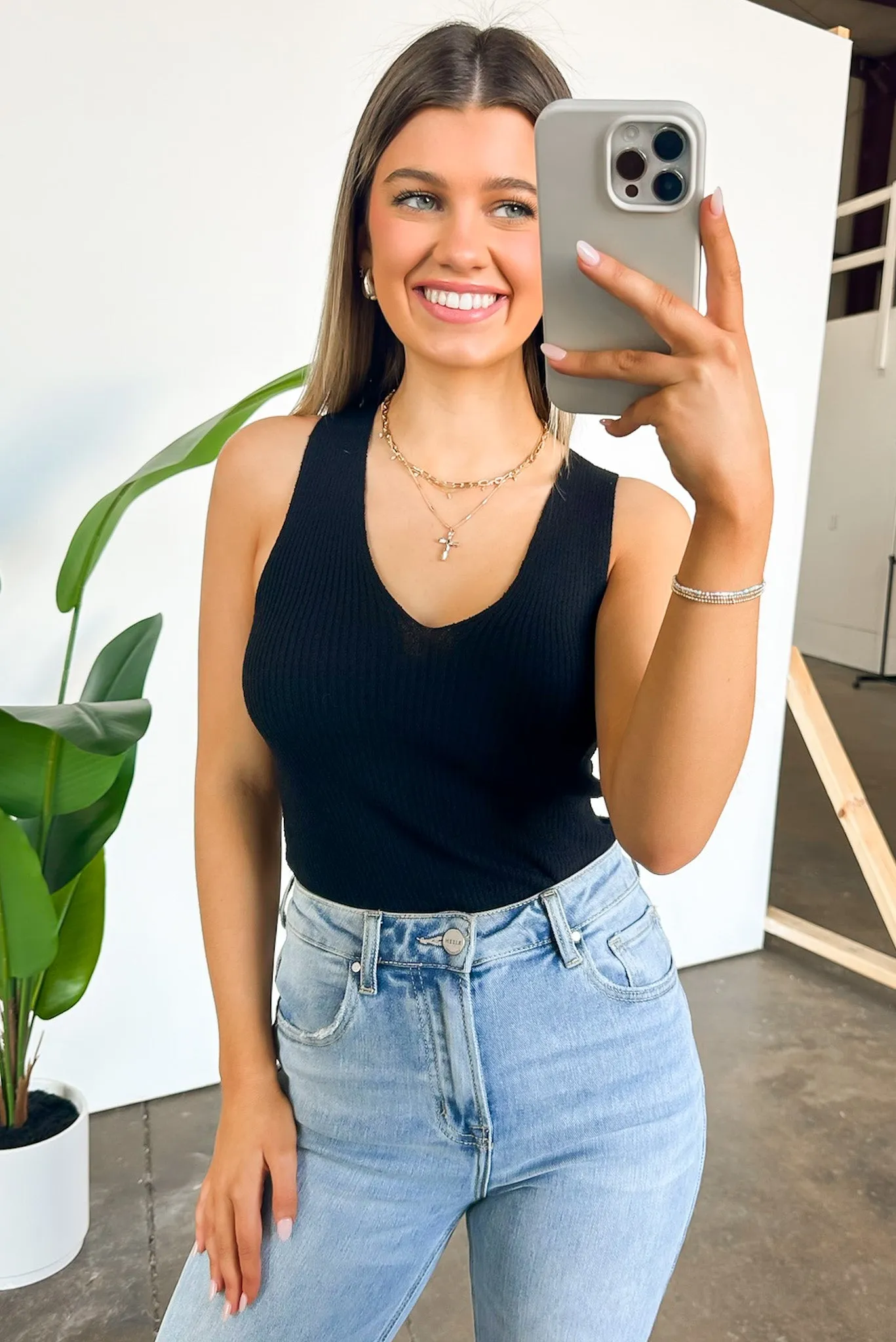 Sotelo V-Neck Knit Tank Top - FINAL SALE
