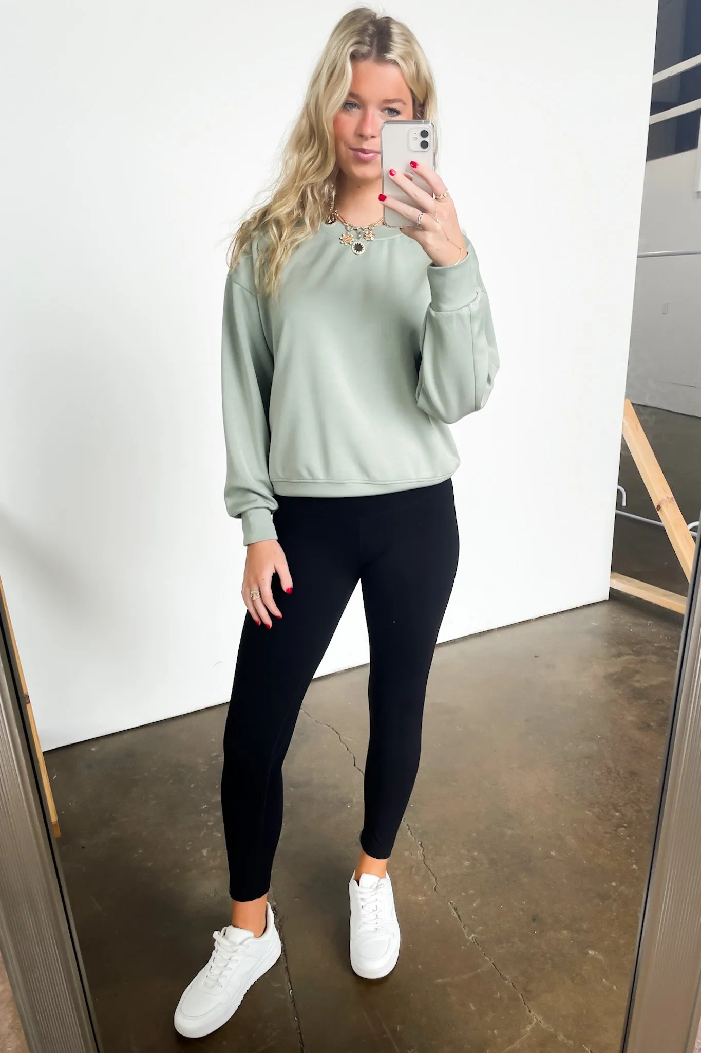 Sporty Chic Scuba Knit Crewneck Sweatshirt - FINAL SALE