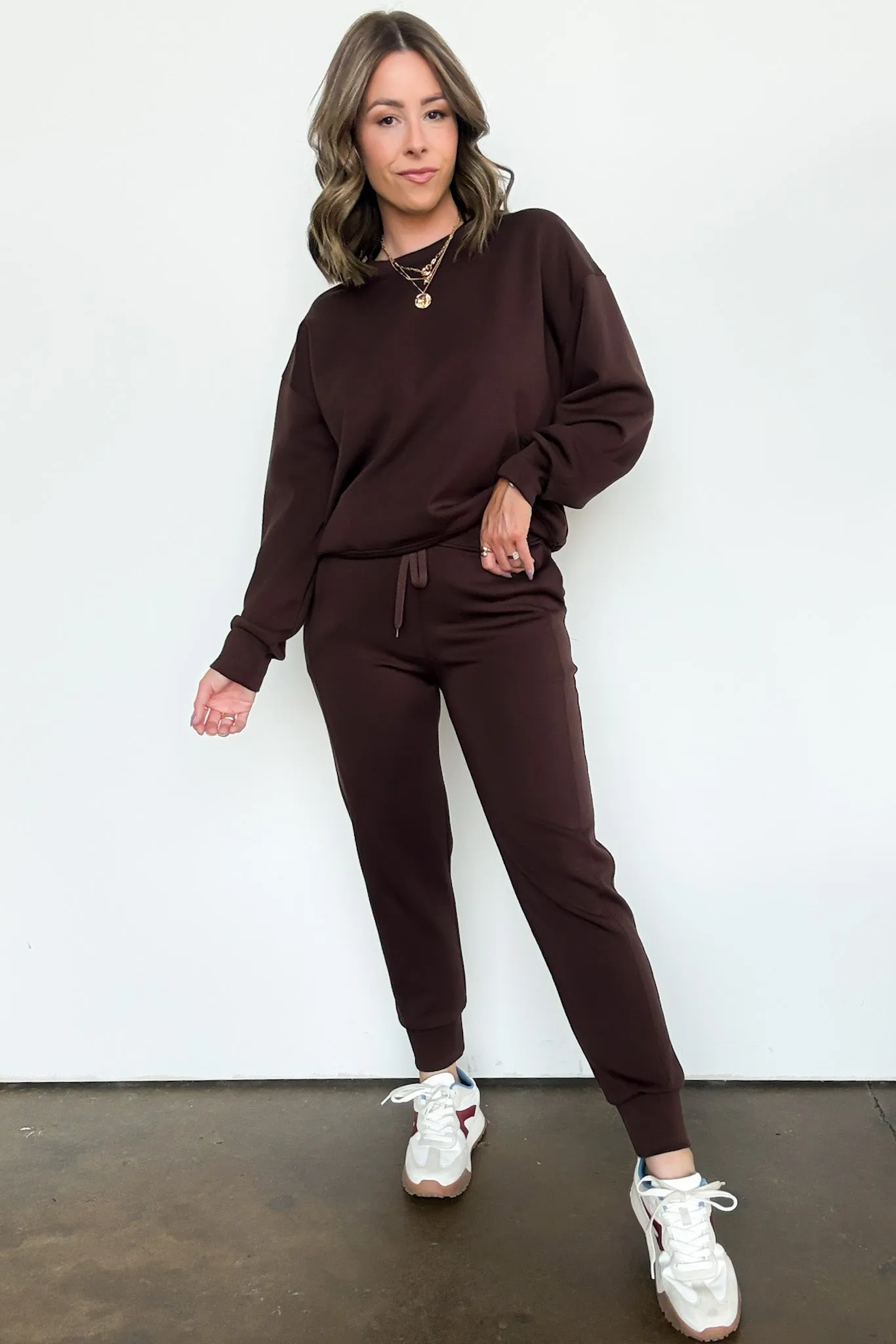 Sporty Chic Scuba Knit Crewneck Sweatshirt - FINAL SALE