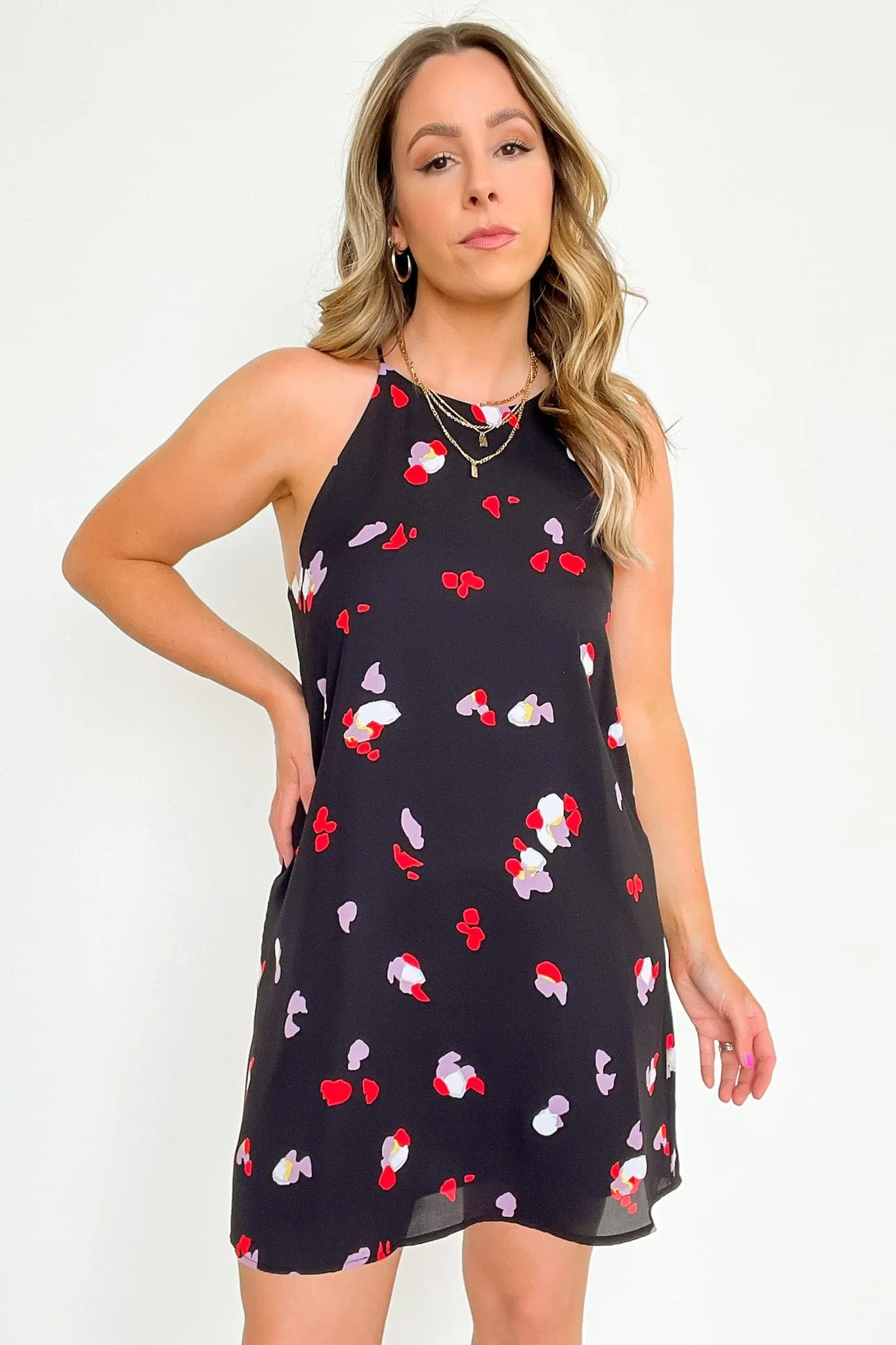 Springtime Darling Floral Petal Halter Dress - FINAL SALE