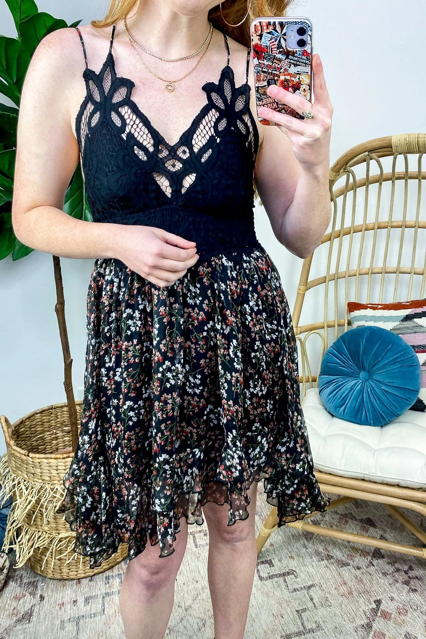 Stolen Moments Floral Lace Fit and Flare Dress - FINAL SALE