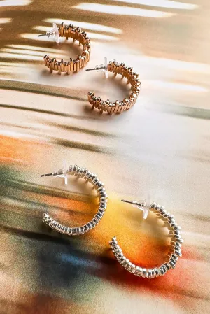 Stylish Link Open Back Hoop Earrings