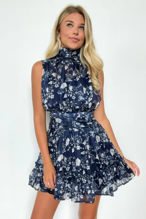 Stylish Promise High Neck Floral Dress - FINAL SALE