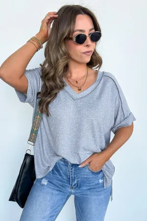 Sunday Morning V-Neck Hacci Knit Tee - BACK IN STOCK