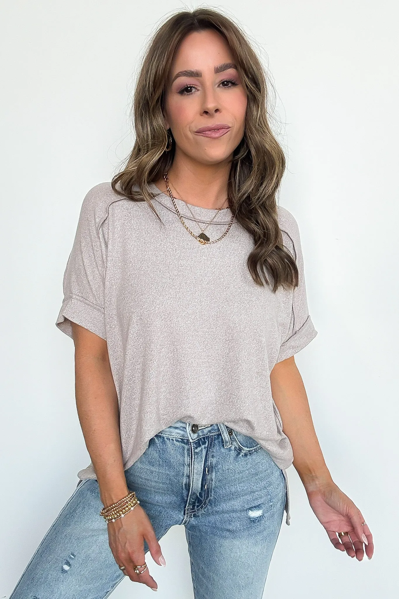 Sunday Muse Melange High Low Tee - BACK IN STOCK