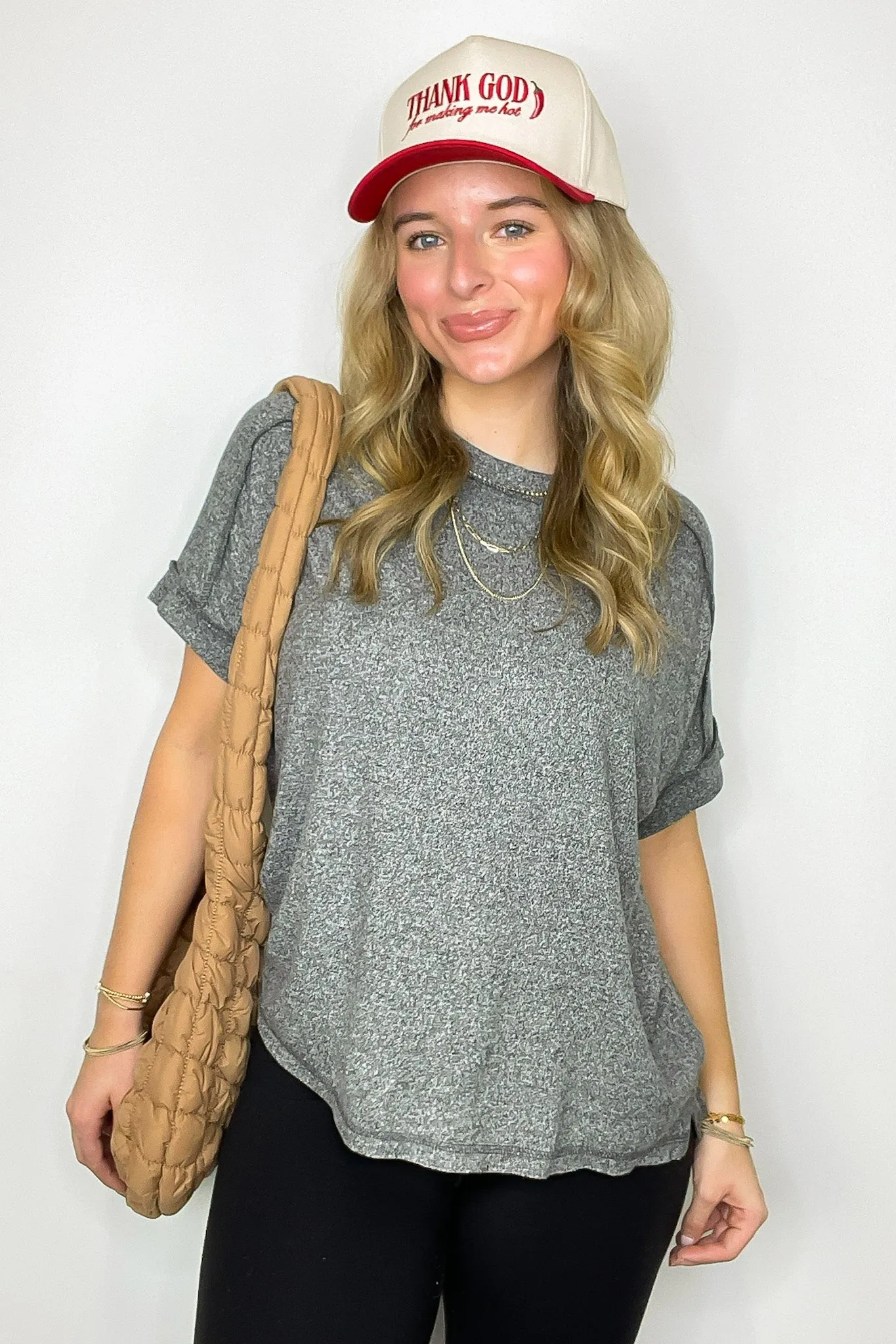 Sunday Muse Melange High Low Tee - BACK IN STOCK
