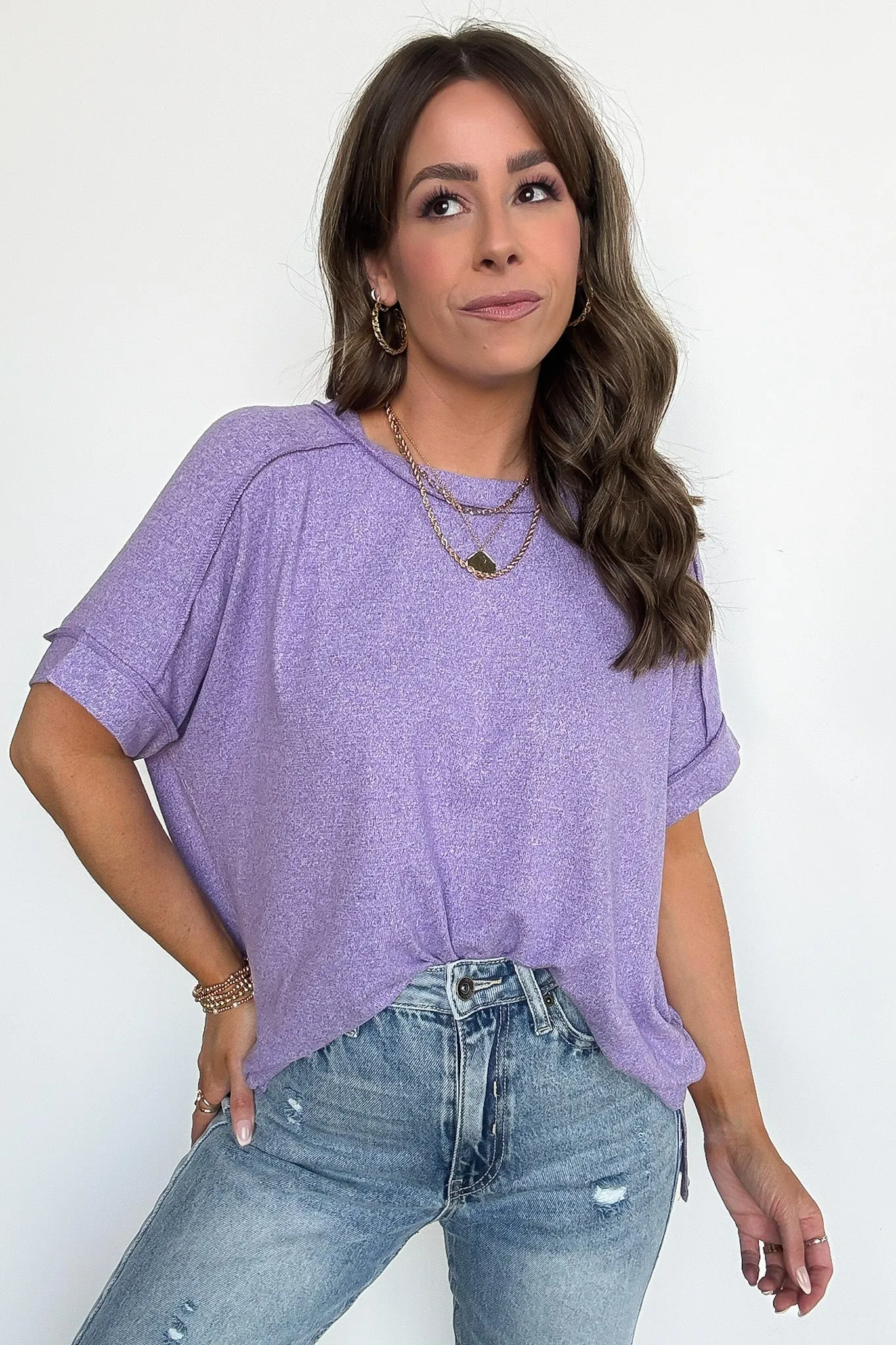 Sunday Muse Melange High Low Tee - BACK IN STOCK